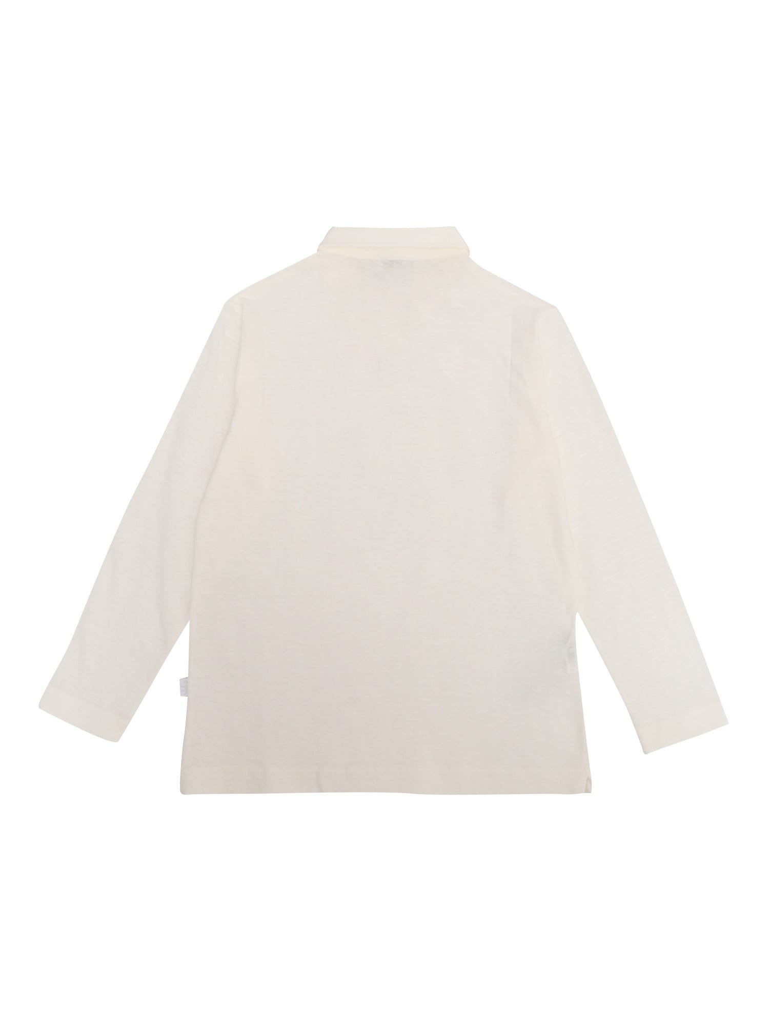 Shop Il Gufo Long-sleeved Polo Shirt In White