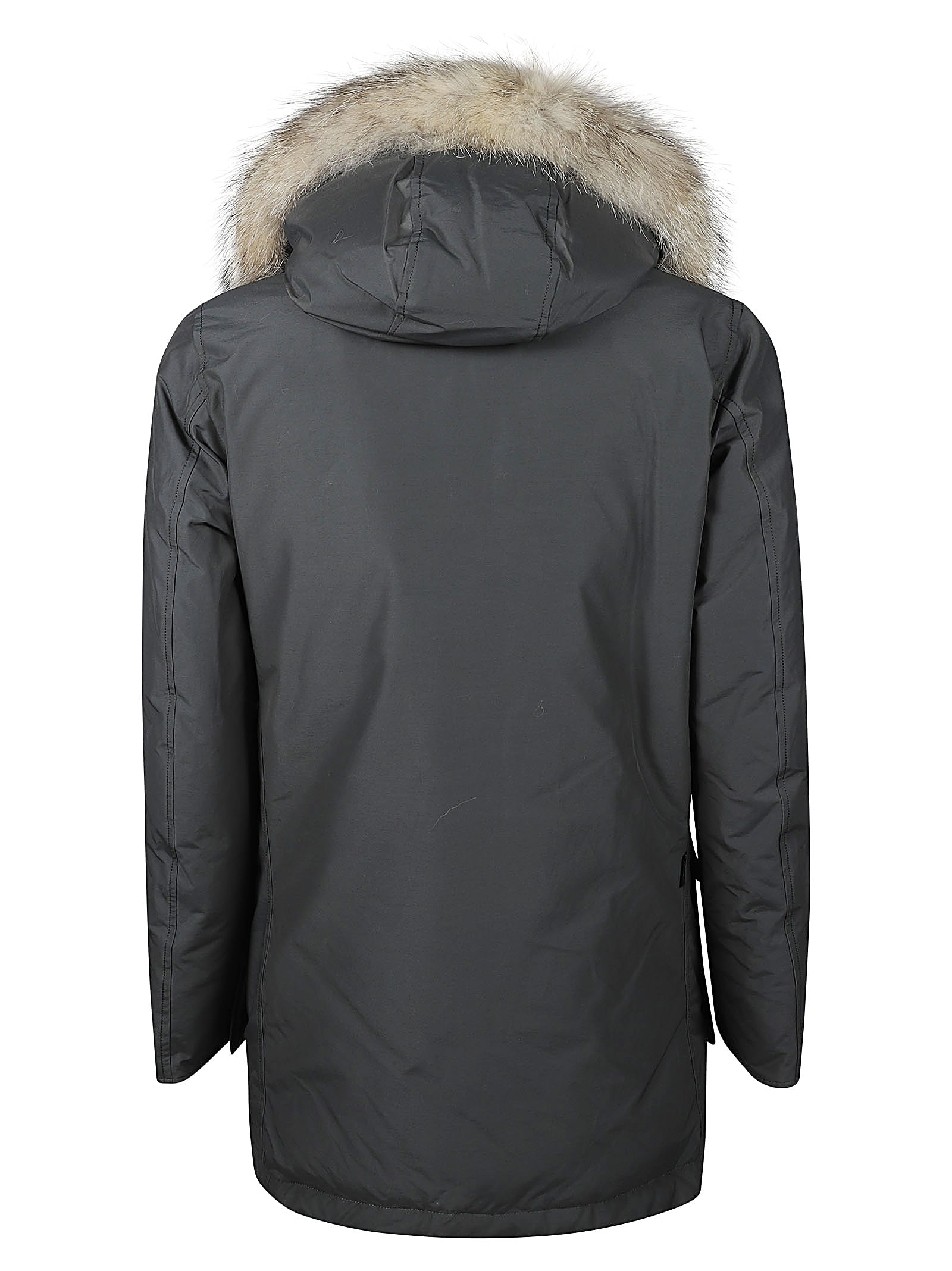 Shop Woolrich Arctic Detachable Fur Parka In Gsh Grey Shadow