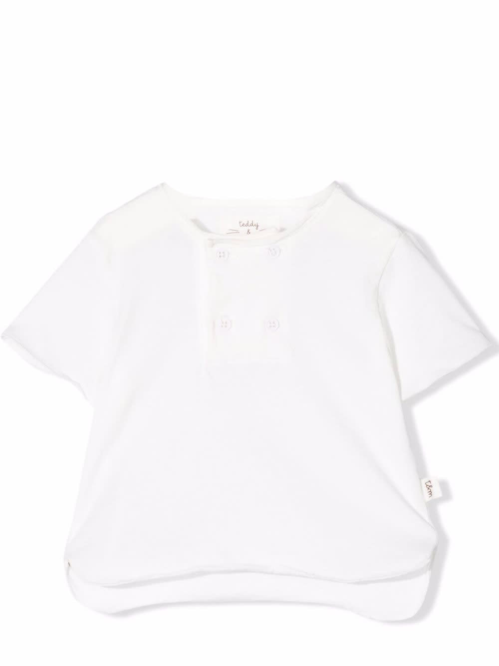 Shop Teddy & Minou T-shirt With Buttons In Latte