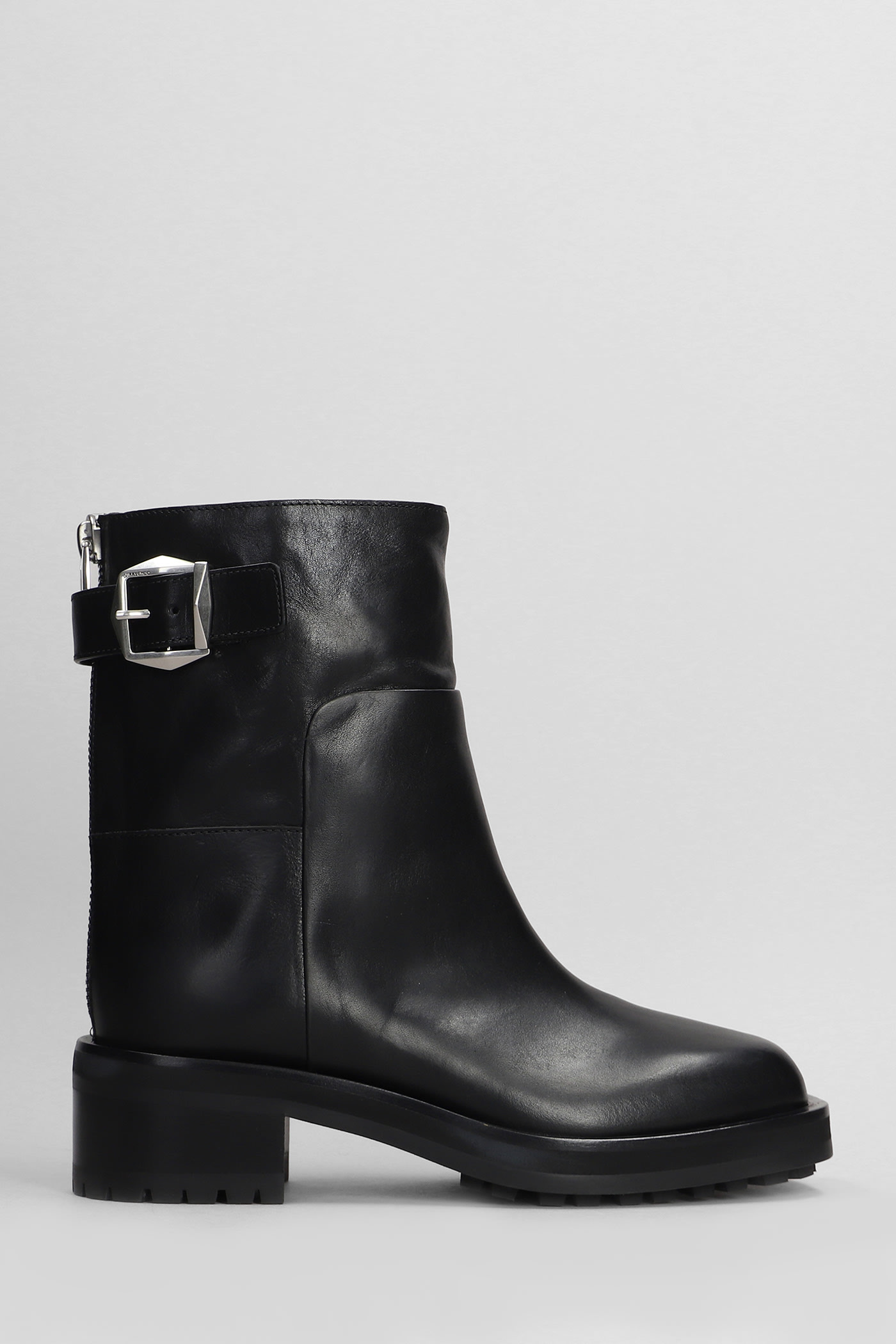 Brooklyn Ab 50 Low Heels Ankle Boots In Black Leather