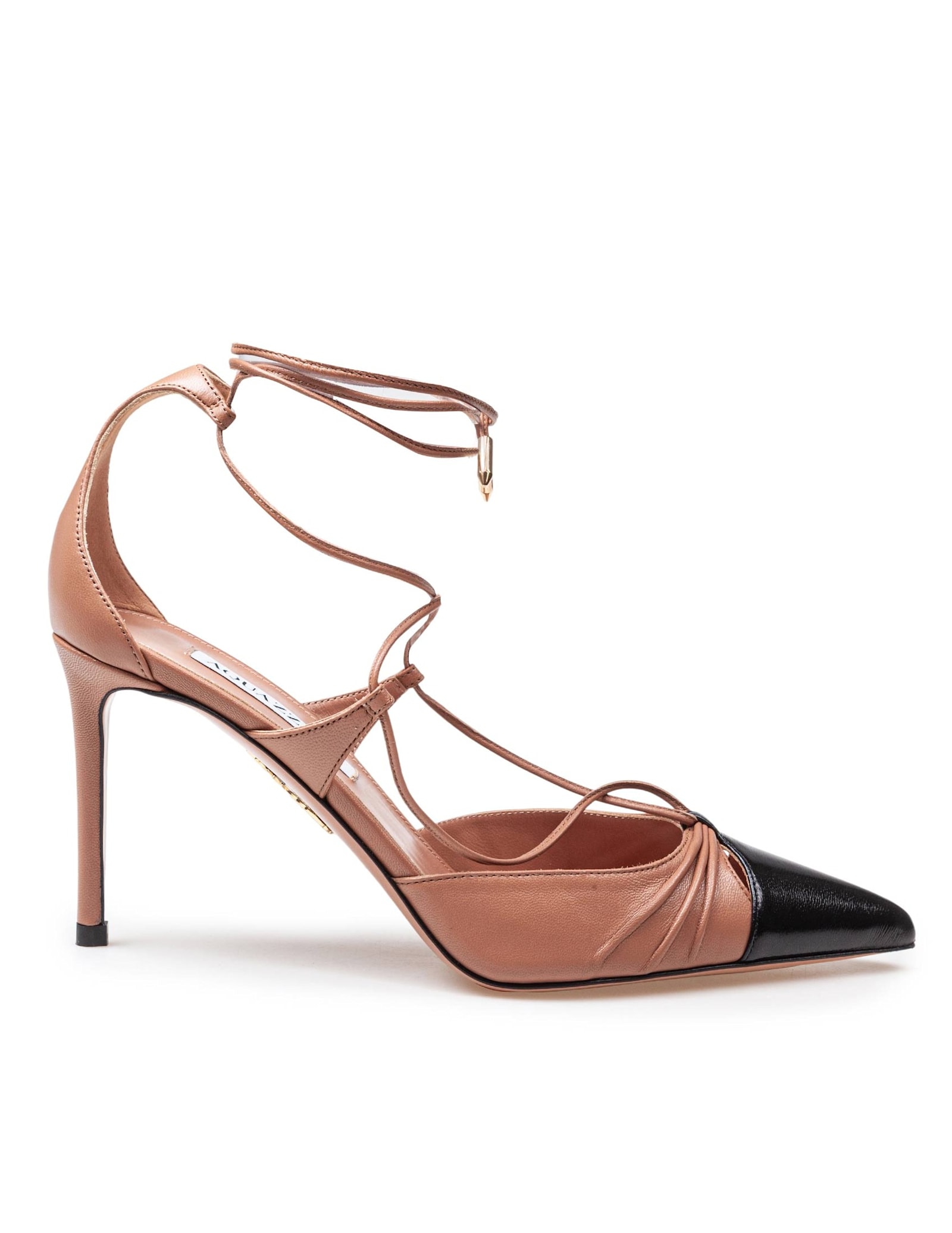 Aquazzura Gabi 85 Leather Pumps In Pink