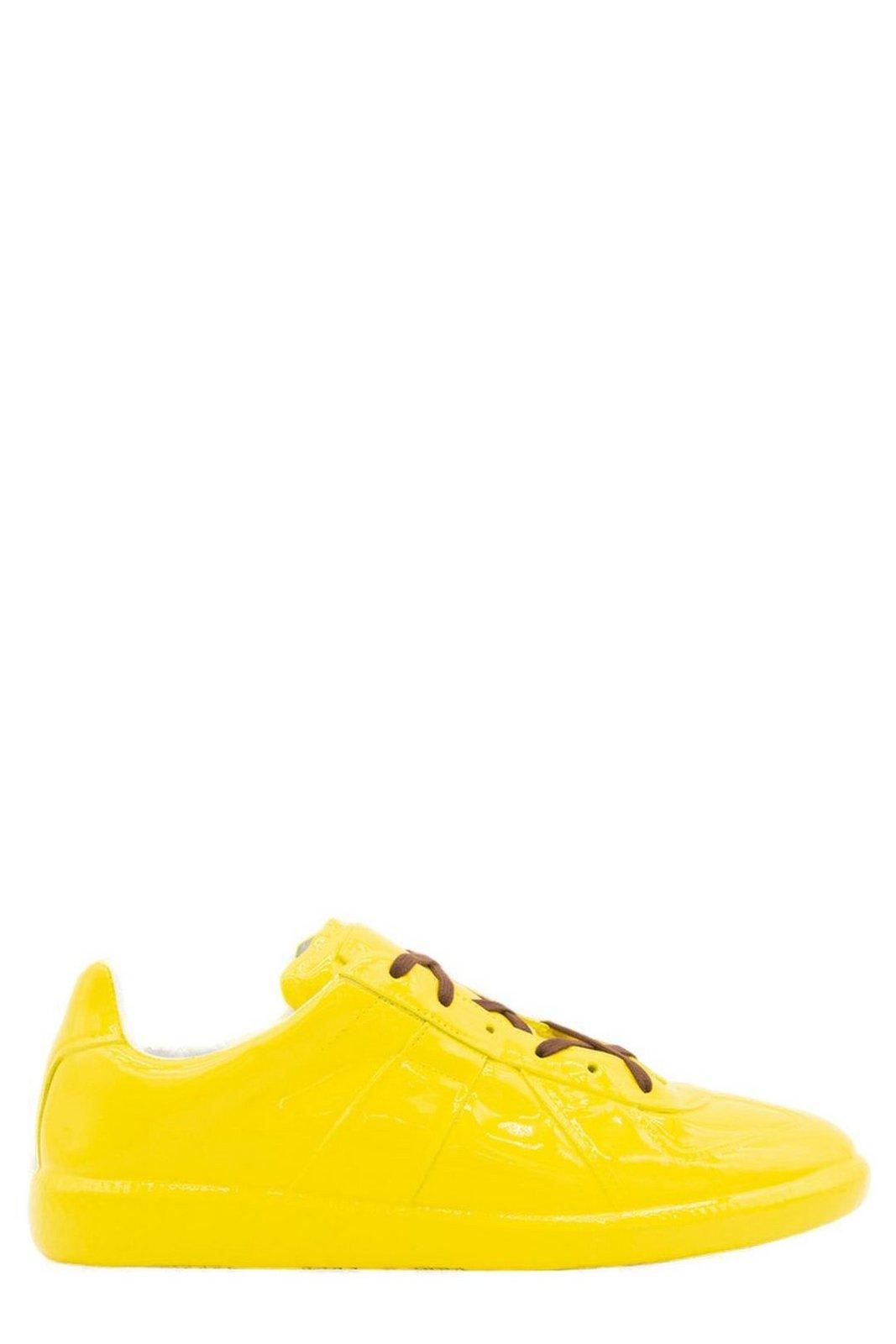 Maison Margiela Replica Lace-up Sneakers In Yellow