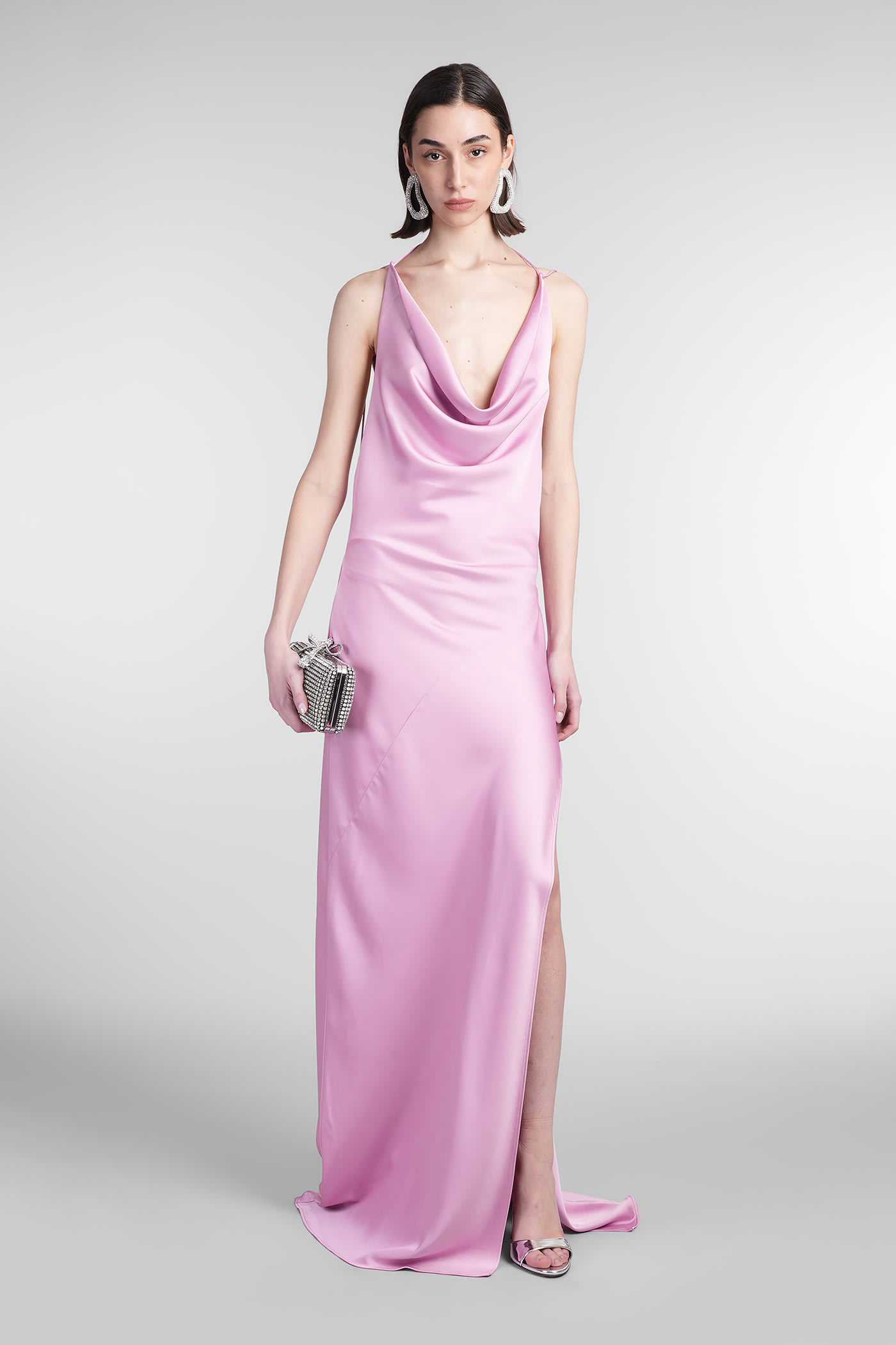 The Andamane Vera Maxi In Rose-pink Polyester In Rose-pink