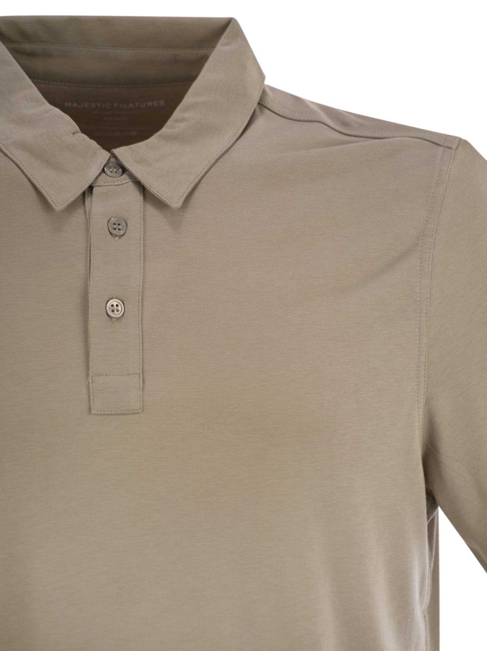Majestic Filatures Short-sleeved T-shirt In Lyocell And Cotton