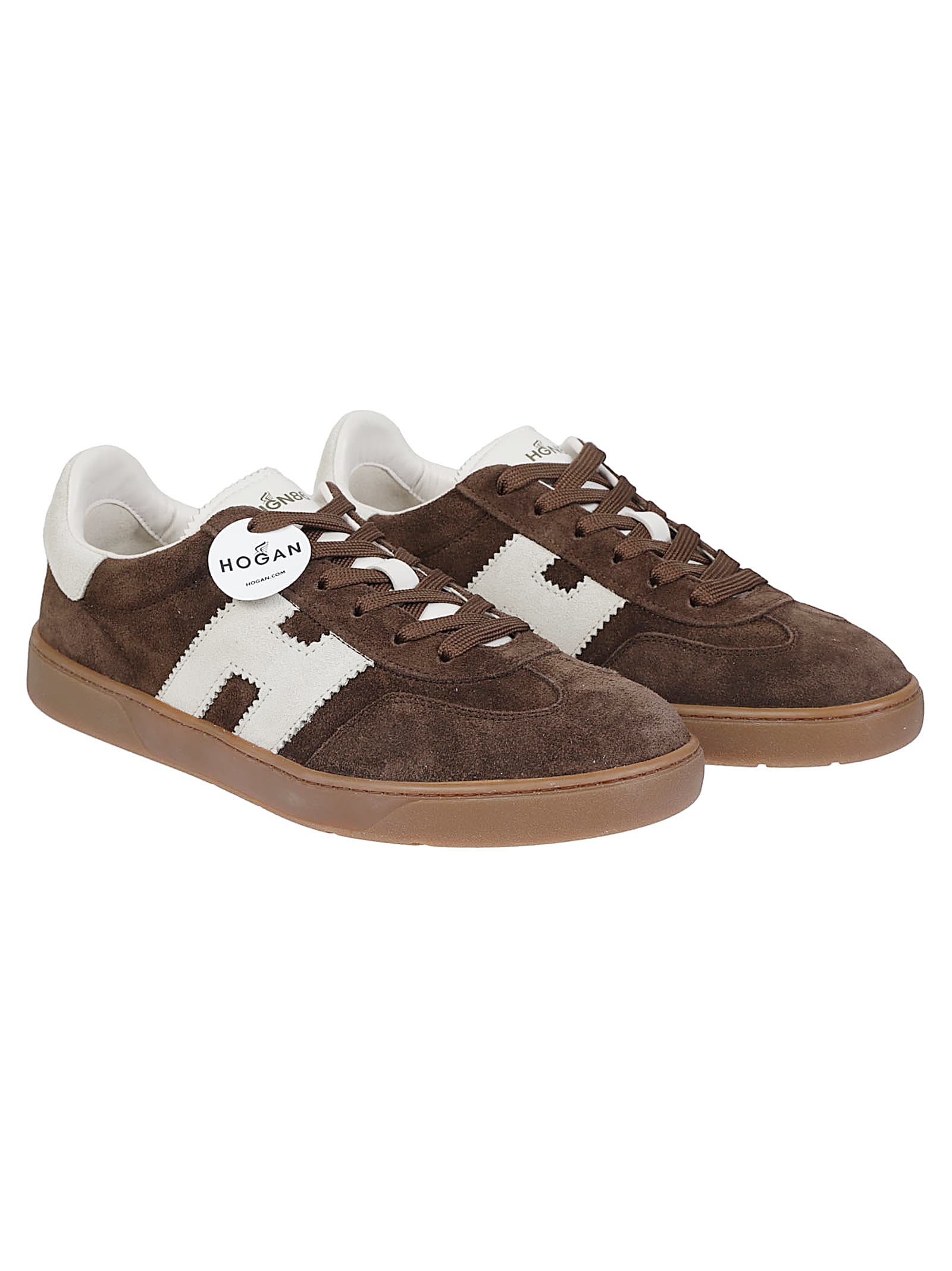 Hogan Cool Leather Sneakers In Brown
