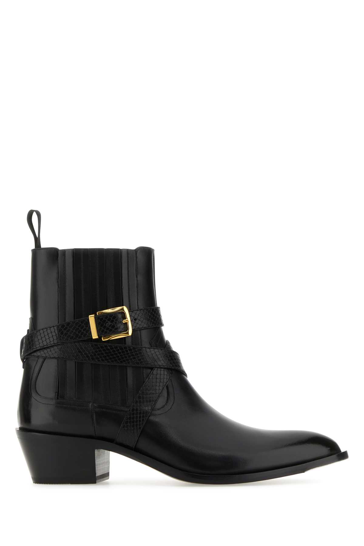 Bally Black Leather Varen Ankle Boots