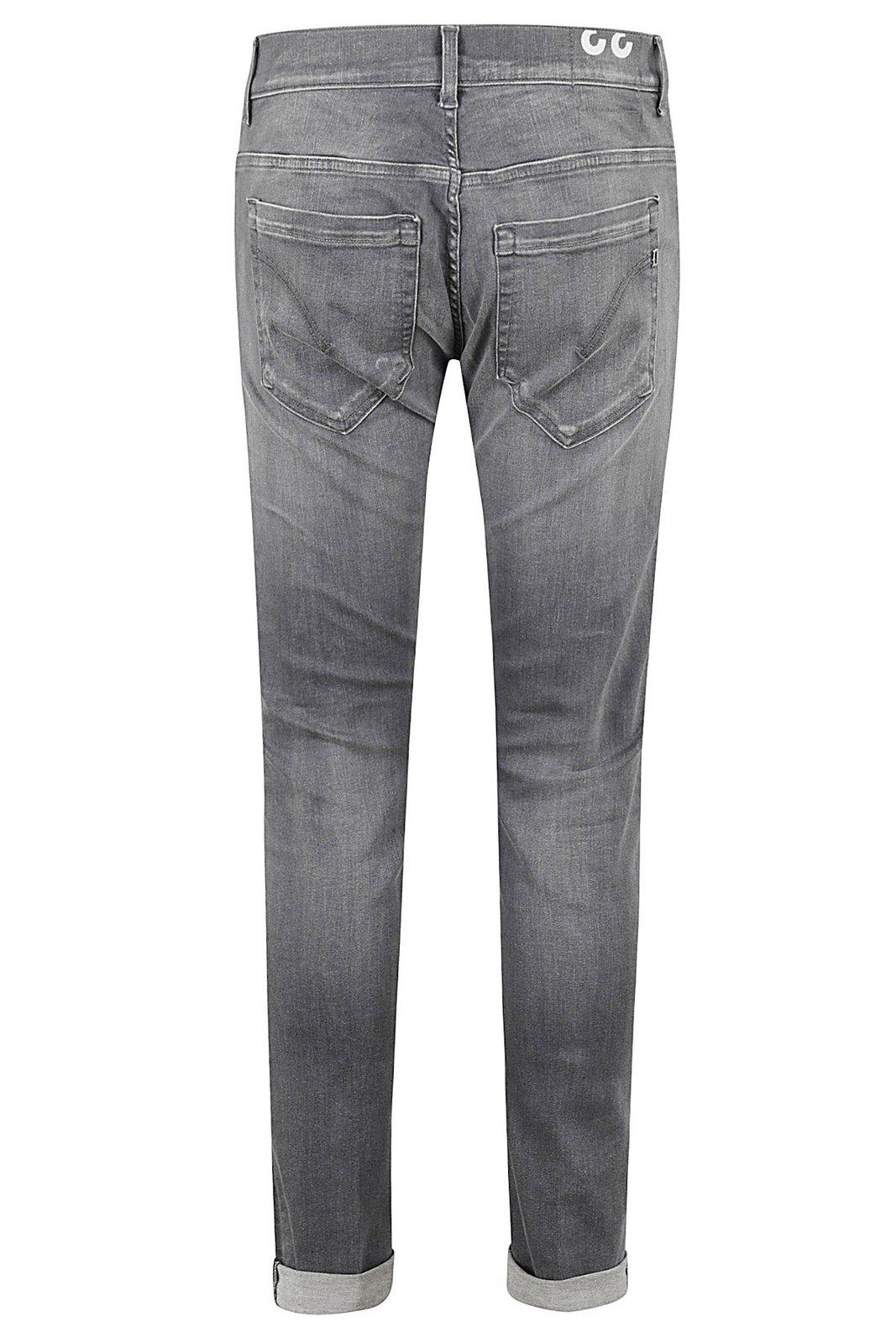 Shop Dondup Turn-up Hem Skinny Jeans In Grey