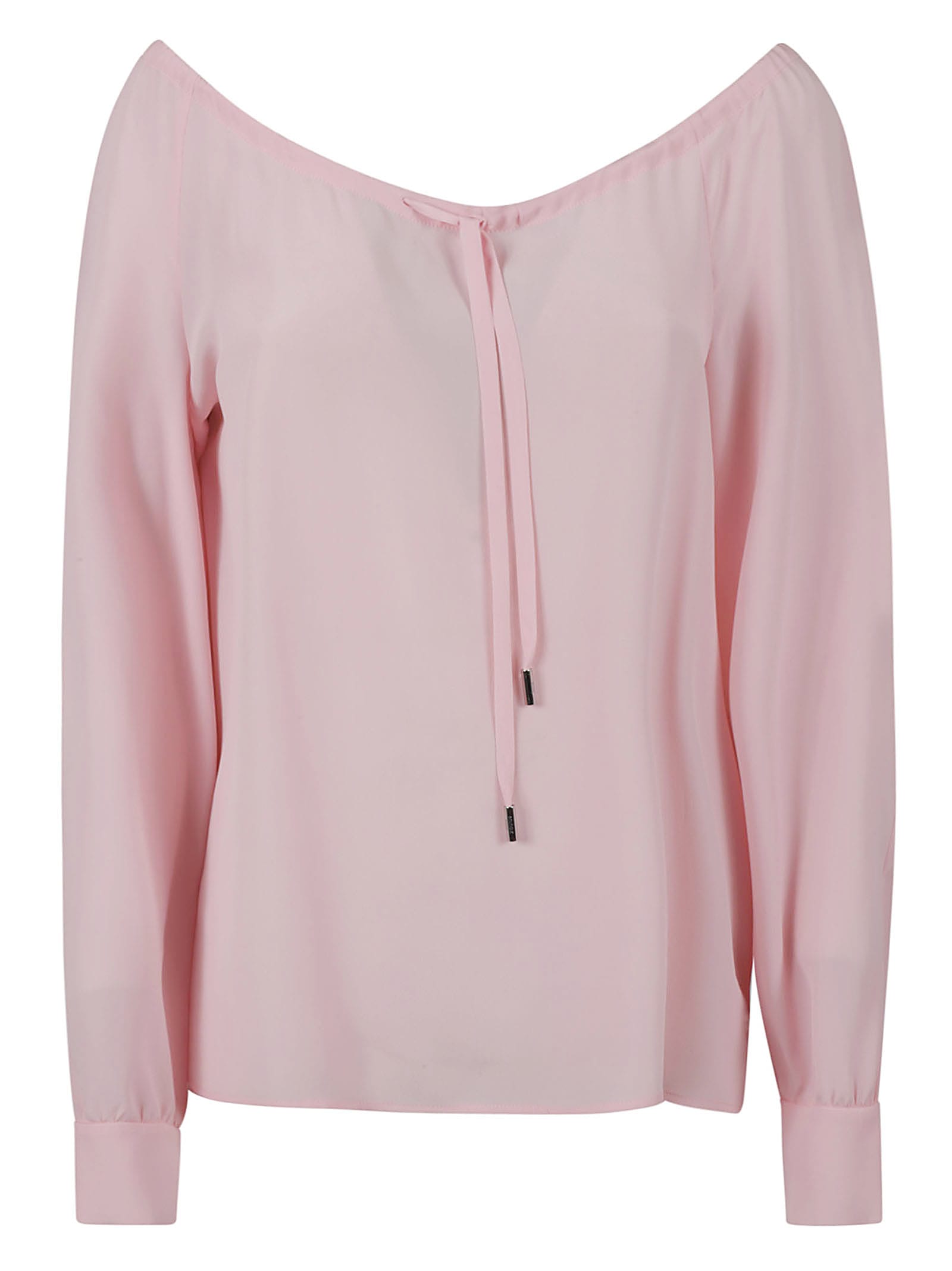 Boutique Moschino Off-shoulder Blouse In Pink