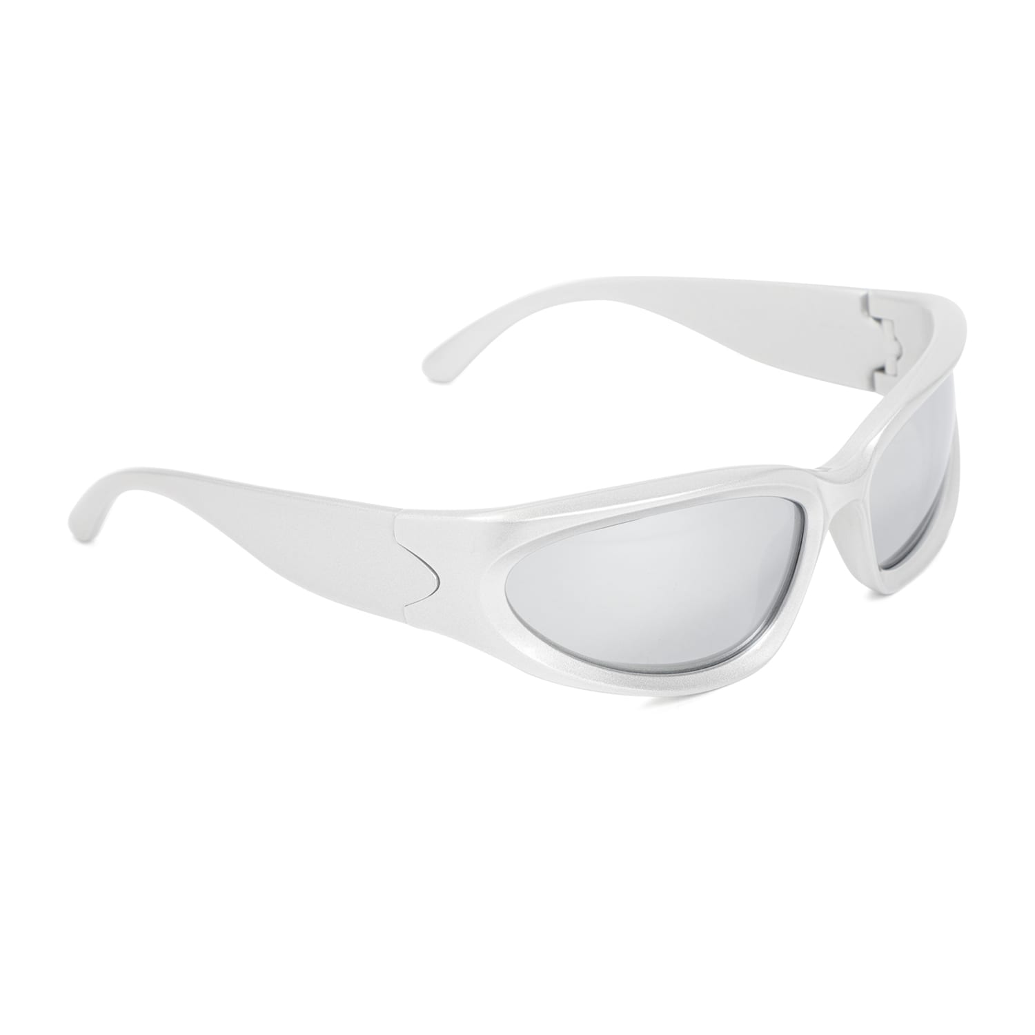 Balenciaga Swift Oval Sunglasses Women In White