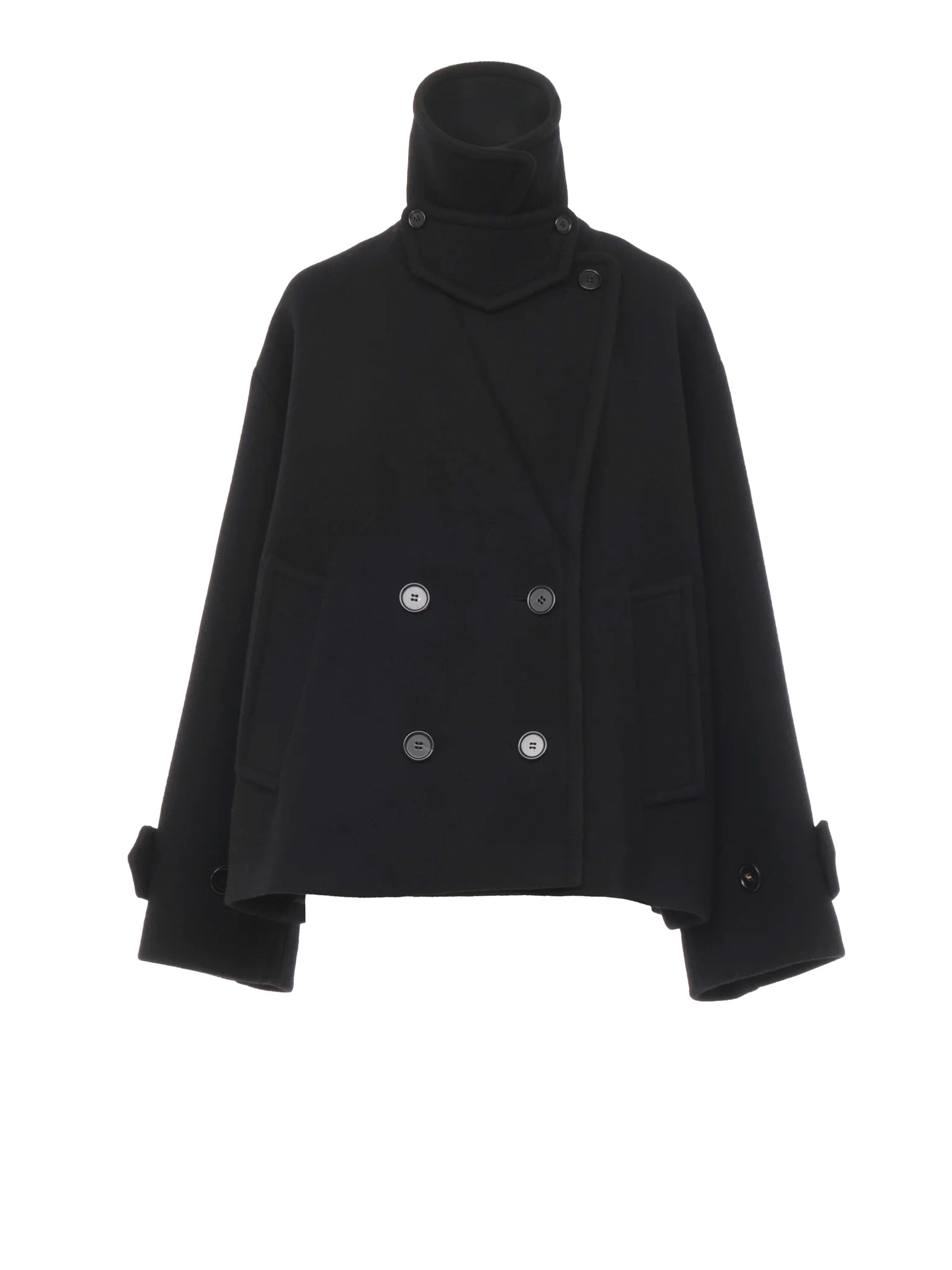 Chloé Women Double-breasted Jacket With Peaked Lapels In Black