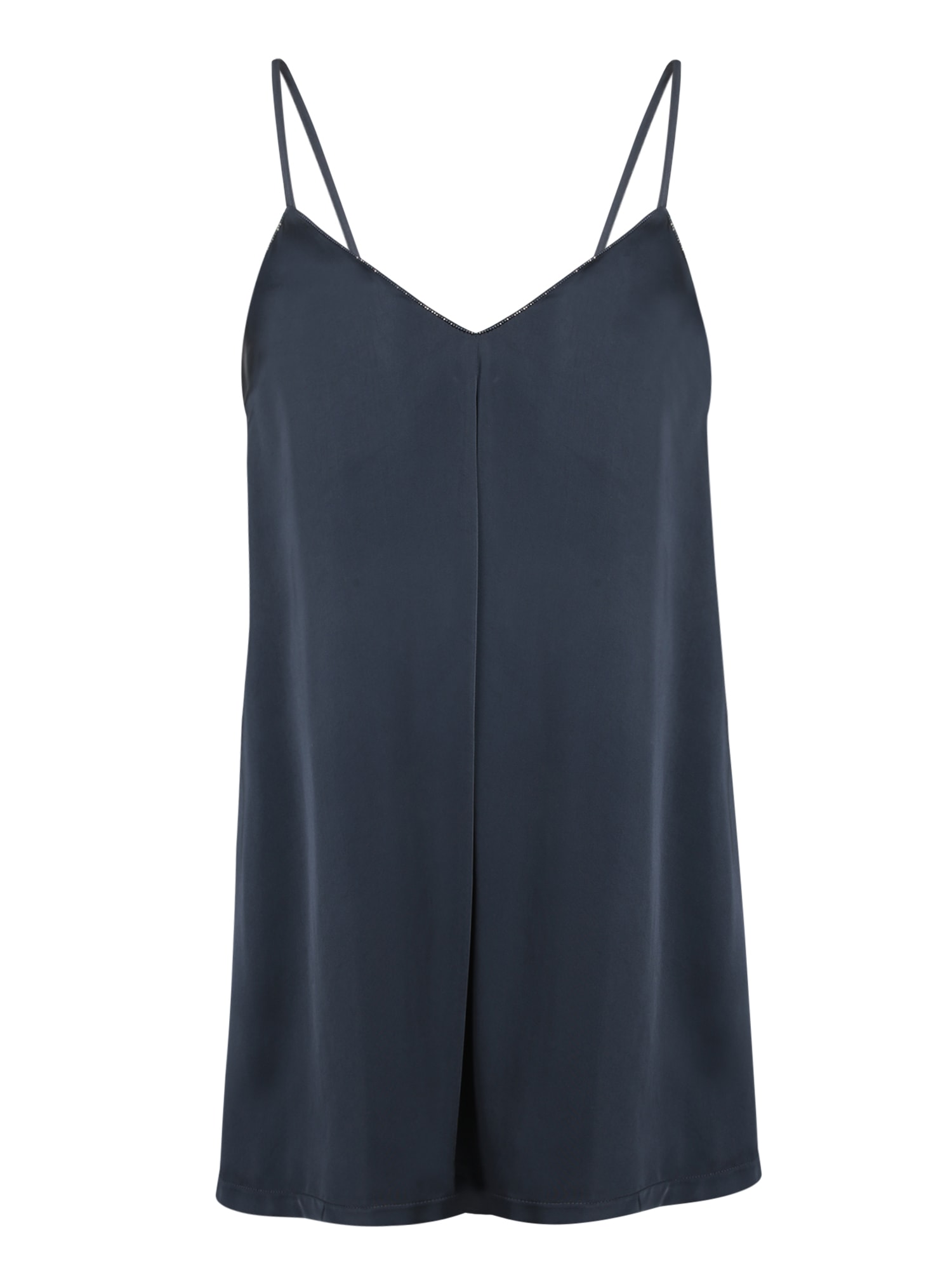 Fabiana Filippi Midnight Blue Satin Viscose Top In Blue