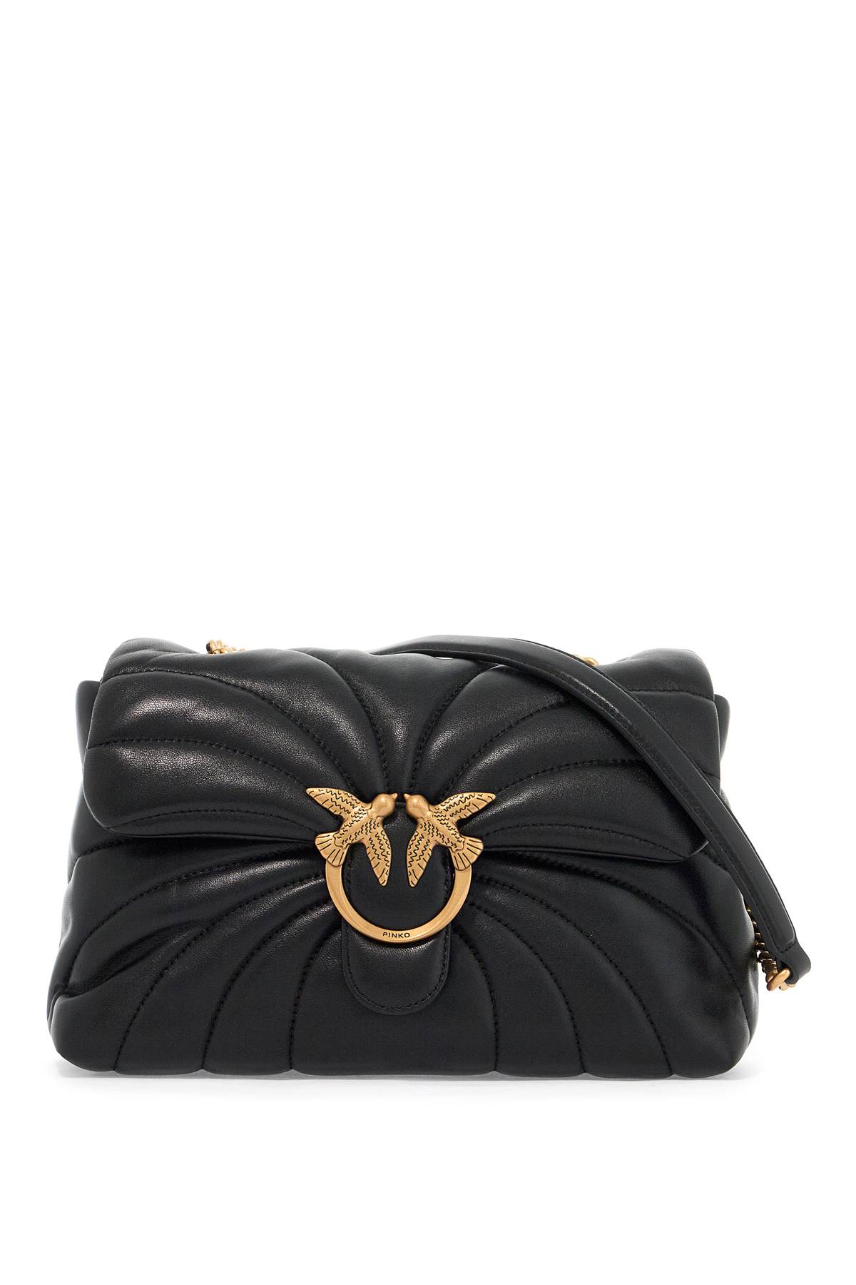 Shop Pinko Ed\n\nlove Puff Classic Butterfly Qu In Nero-antique Gold (black)