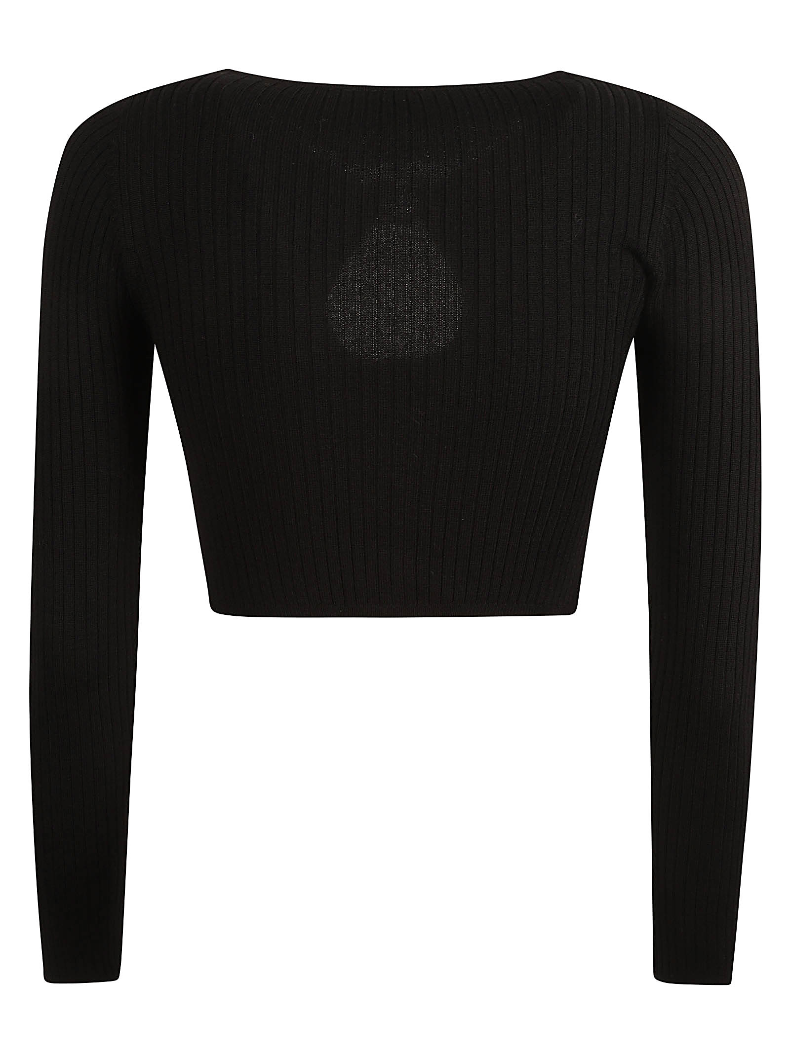 Shop Pinko Cut-out Detail Cropped Top In Black Limousine