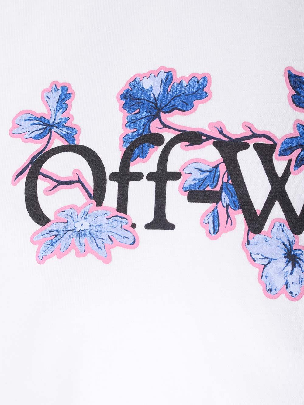 Shop Off-white Flower T-shirt In White