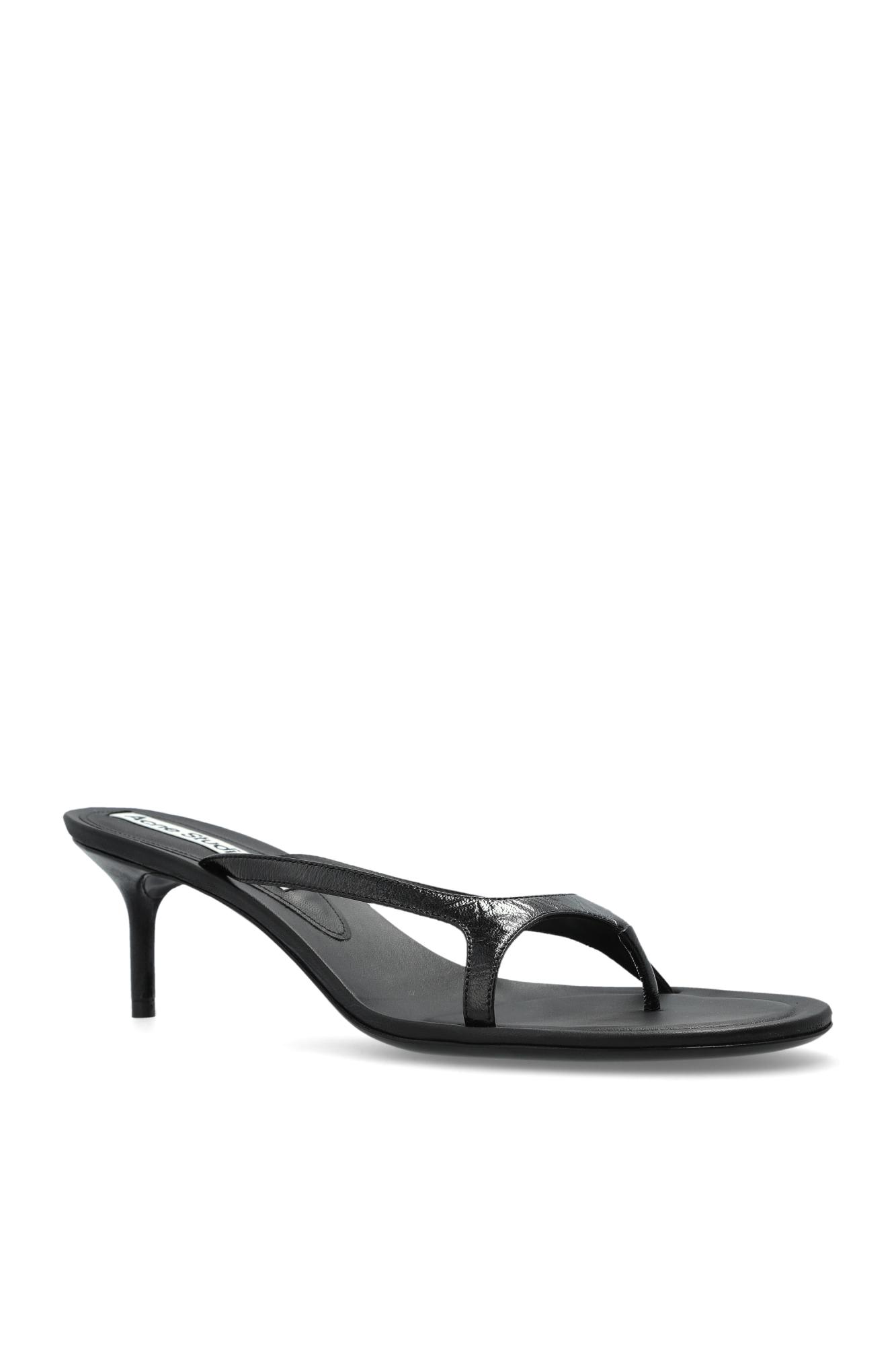 Acne Studios Heeled Slippers In Black