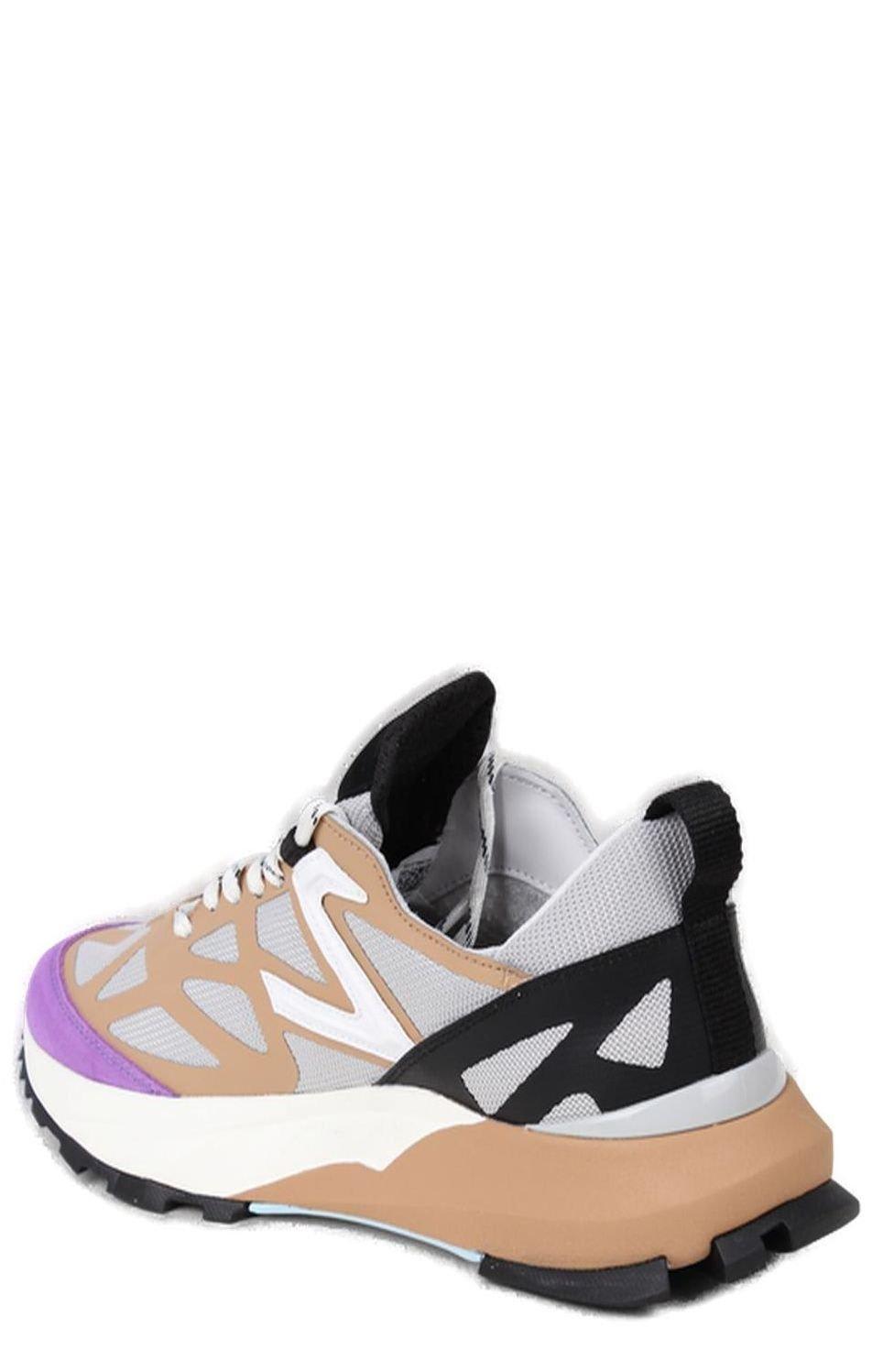 Shop Philippe Model Rocx Lace-up Sneakers In Beige