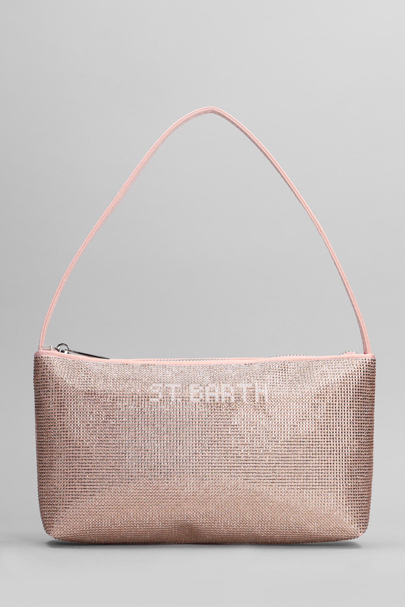 Shop Mc2 Saint Barth Strassy Shoulder Bag In Rose-pink Polyester