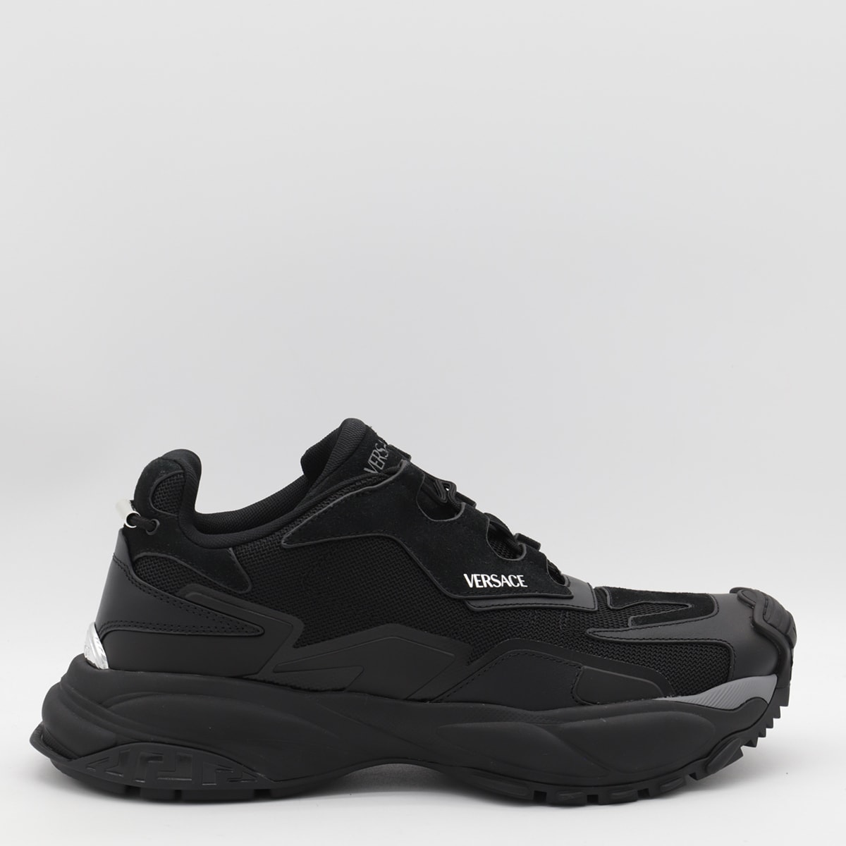 Versace Black Sneakers In Black
