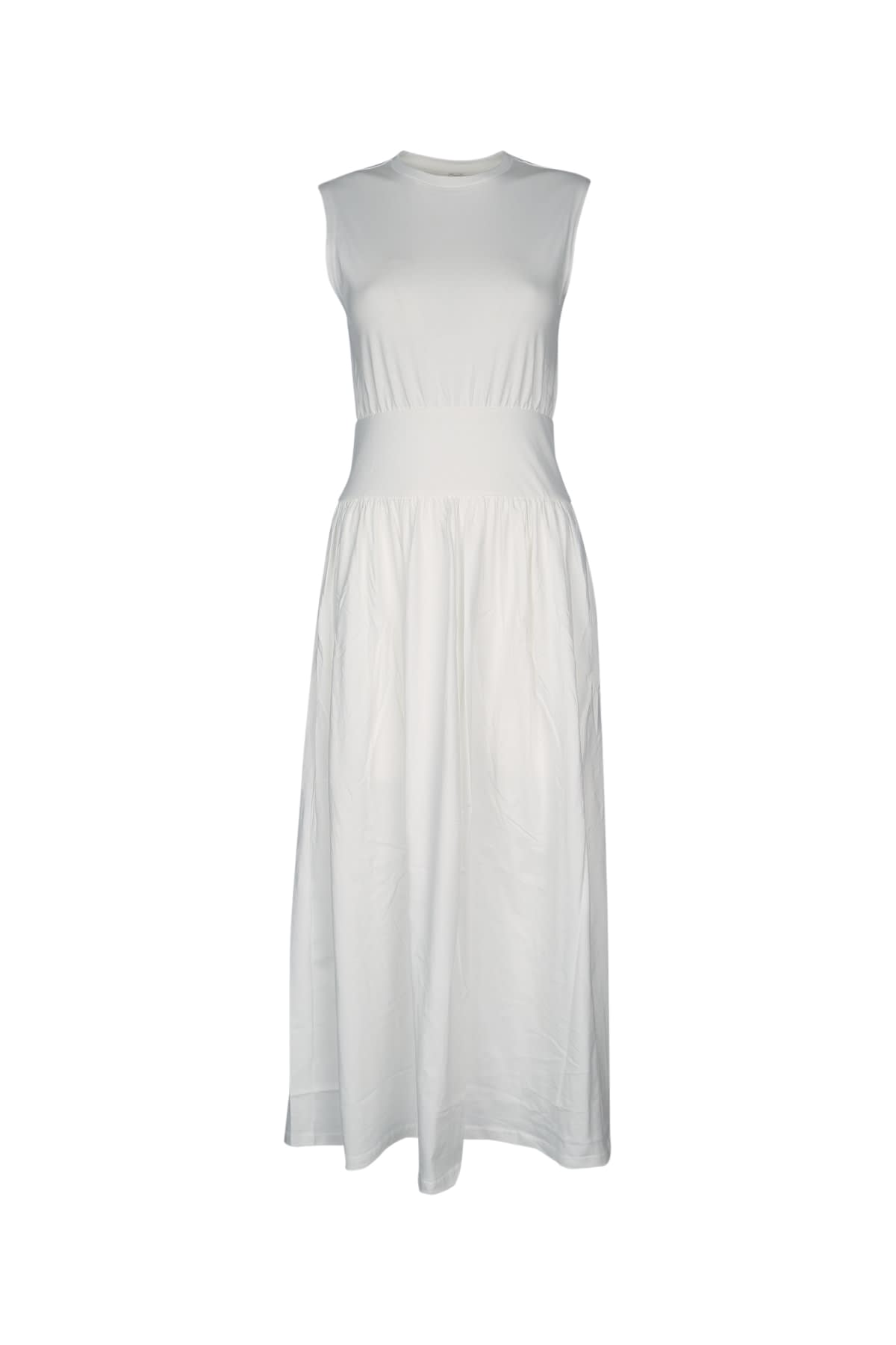 Totême Toteme Long Sleeveless Cotton Dress In White