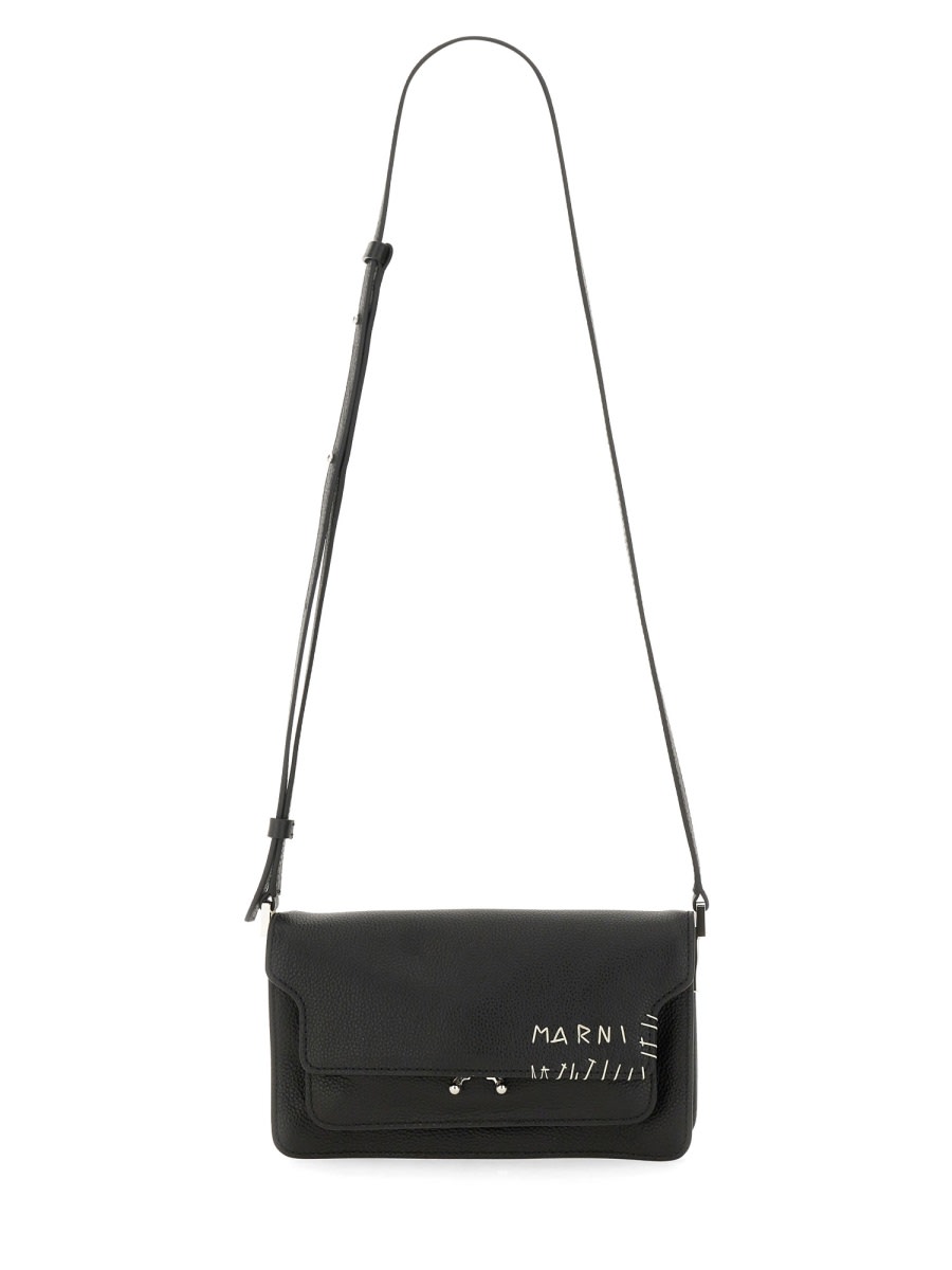 Marni Soft E/w Trunk Bag In Black