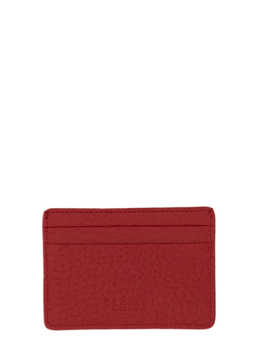 Shop Orciani Soft Card Holder In Red