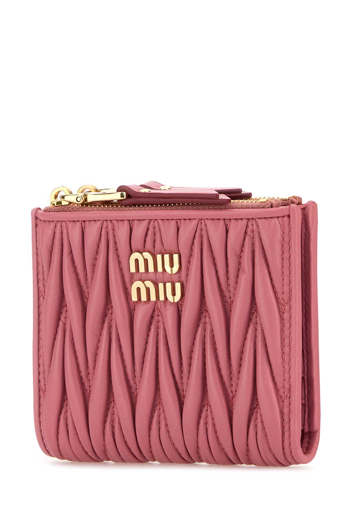 Miu Miu Quilted Leather Wallet Hardware In Multi