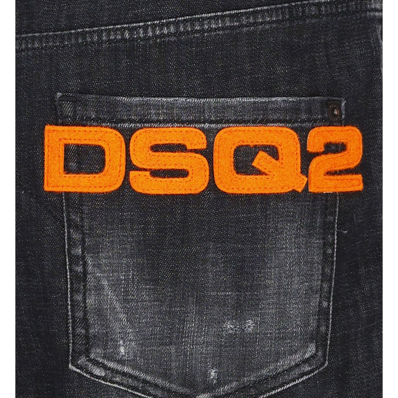 Shop Dsquared2 Combat Denim Jeans In Black