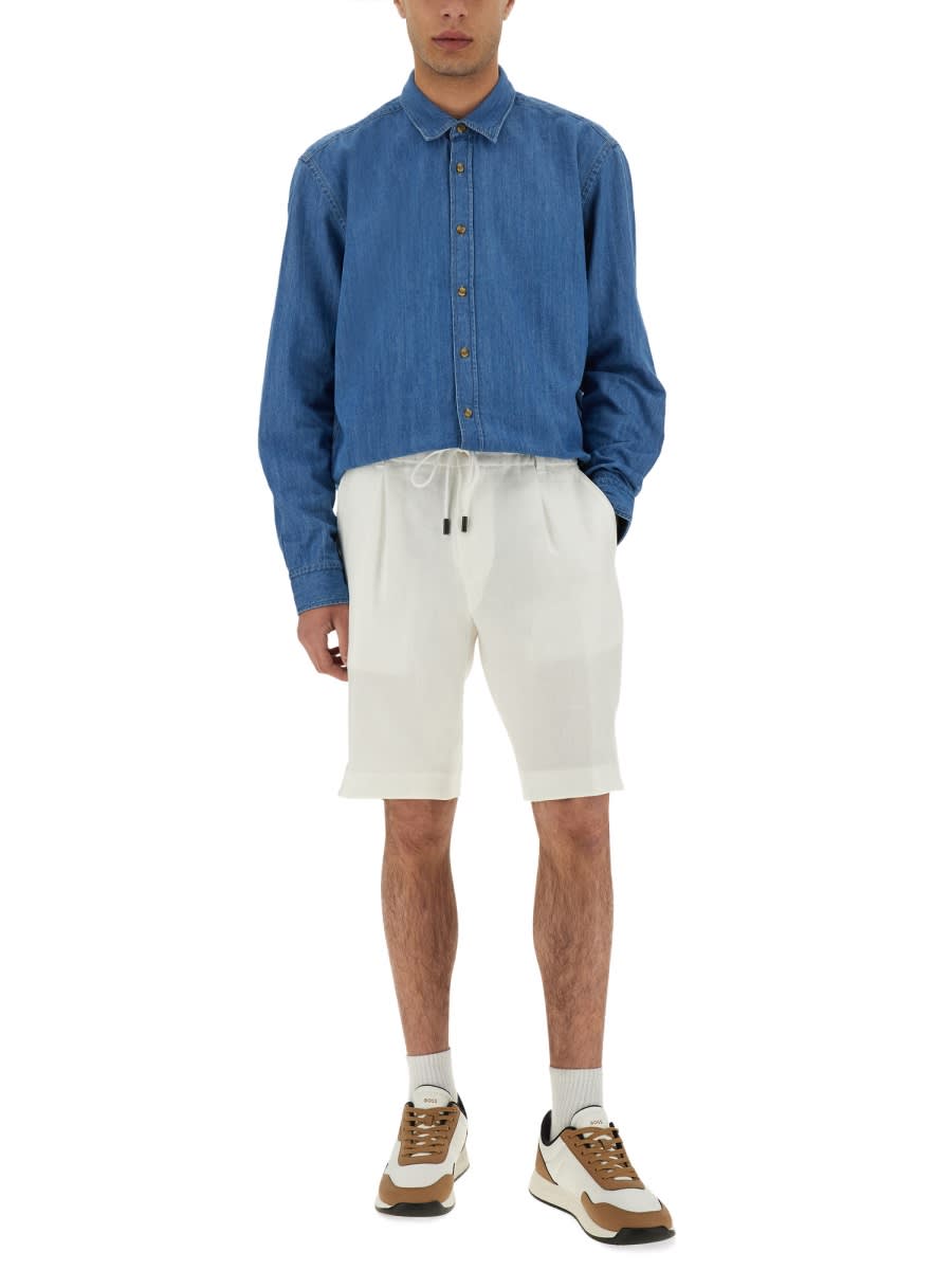 Hugo Boss Boss Short Lpeetlplrdss252 In White