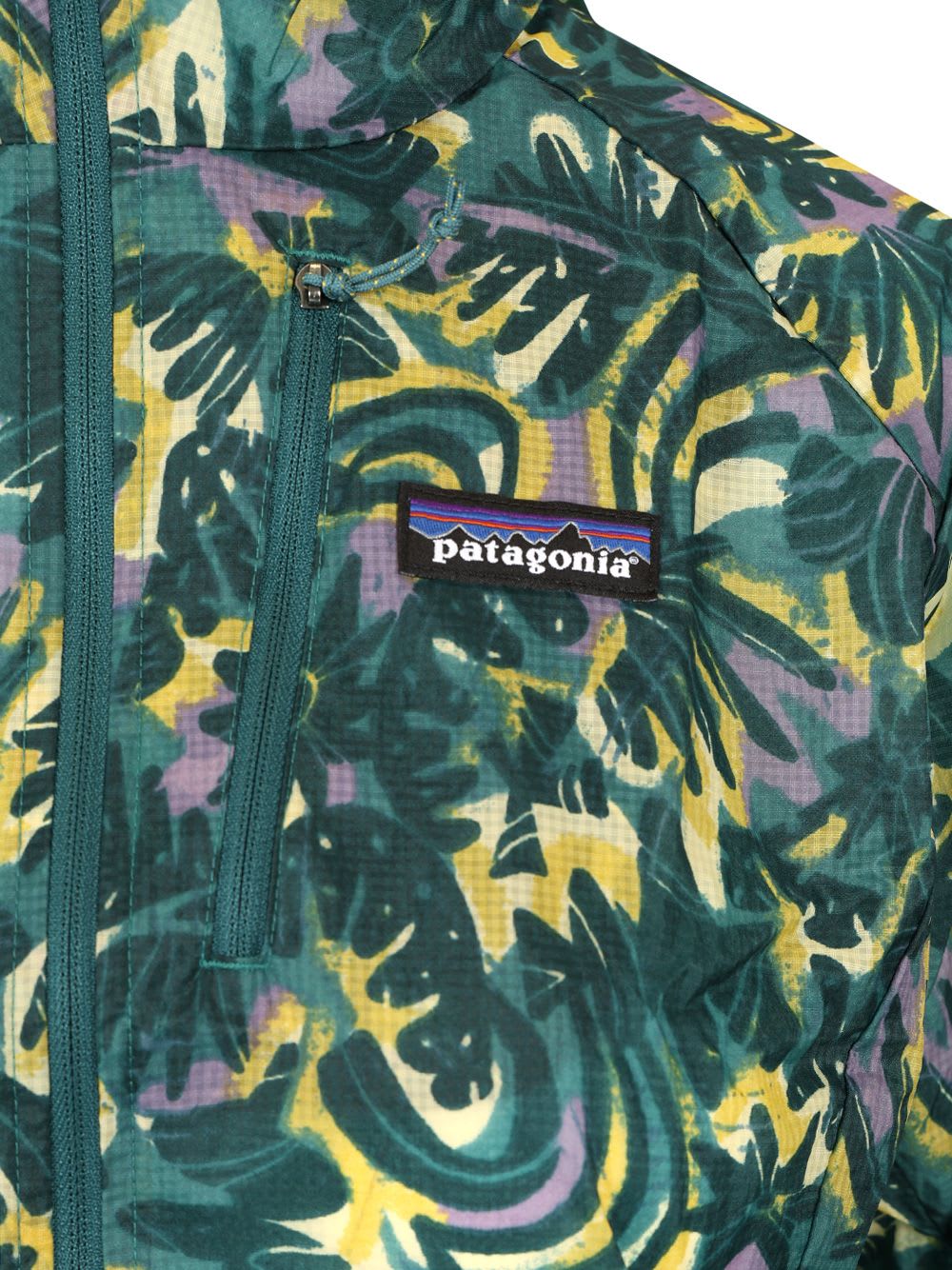 Patagonia Houdini Jacket Recycled Nylon Ripstop With A Durable Water Repellent Yellow In Camouflage