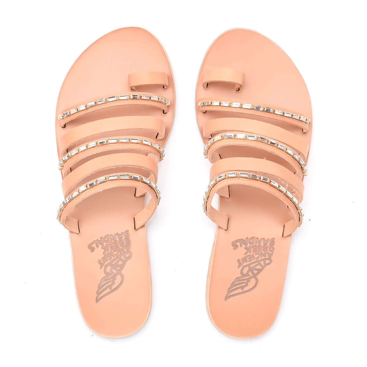 Ancient Greek Sandals Niki Diamonds Leather Sandal. – Women – Sela