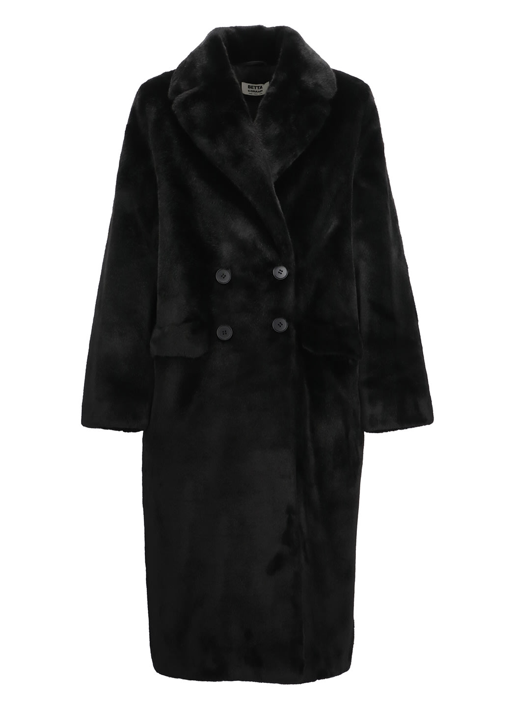 Betta Corradi Eco-fur Double-breasted Coat