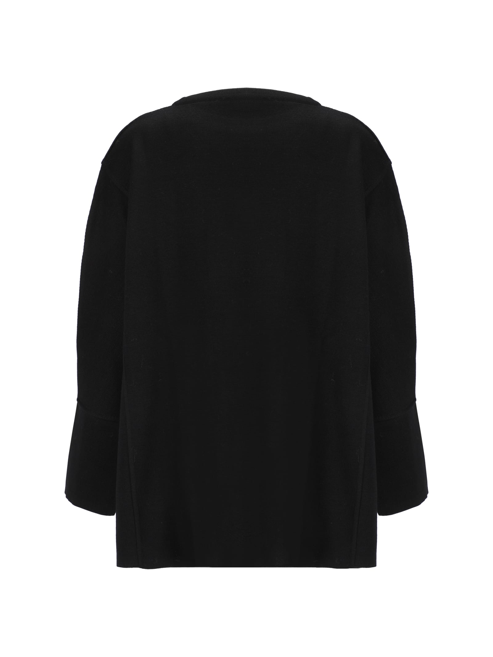 Shop Ella Poncho In Nero