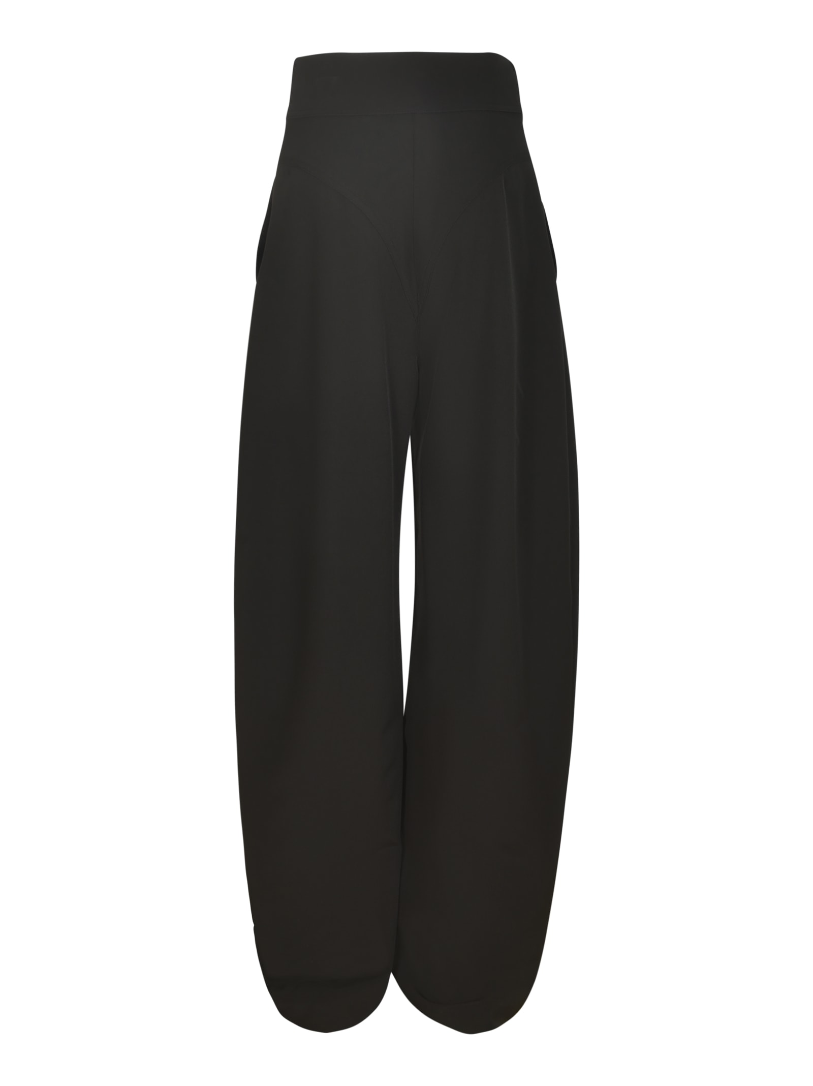 Shop Alessandro Vigilante Wide Leg Plain Trousers In Black