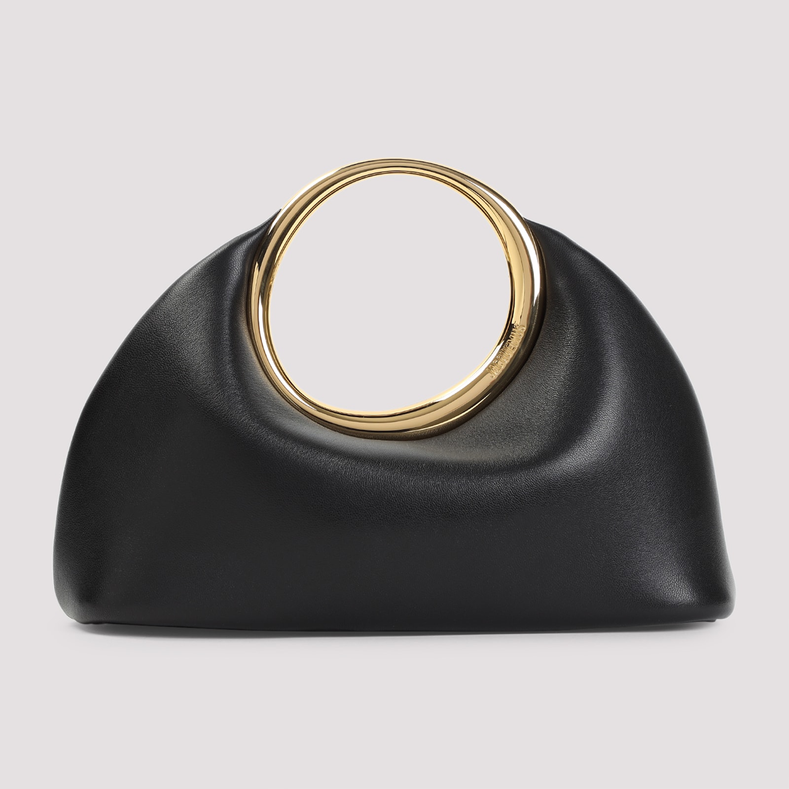 Jacquemus Small Calino Leather Top Handle Bag In Black