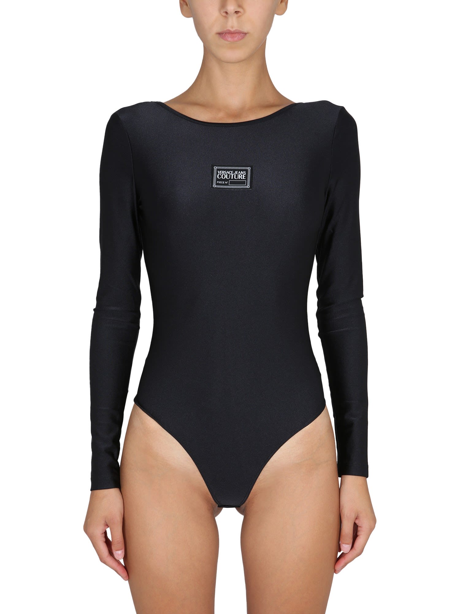 Versace Jeans Couture Body With Logo In Nero