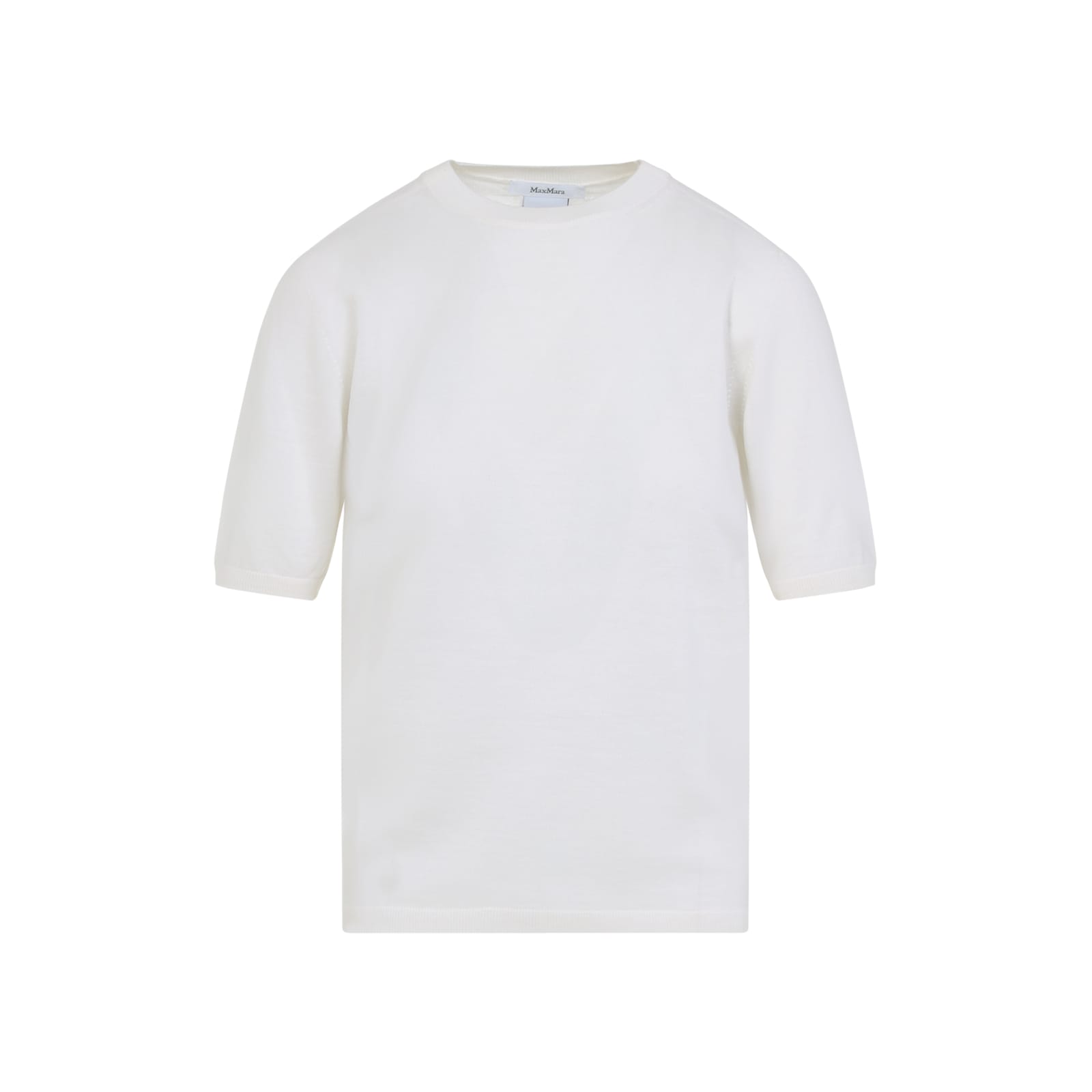 Max Mara Gerico Ss Knit T-shirt In White