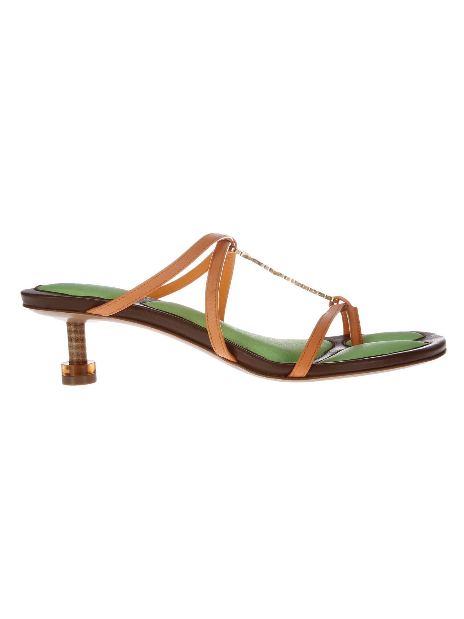 Jacquemus Pralu 45mm Leather Sandals In 710