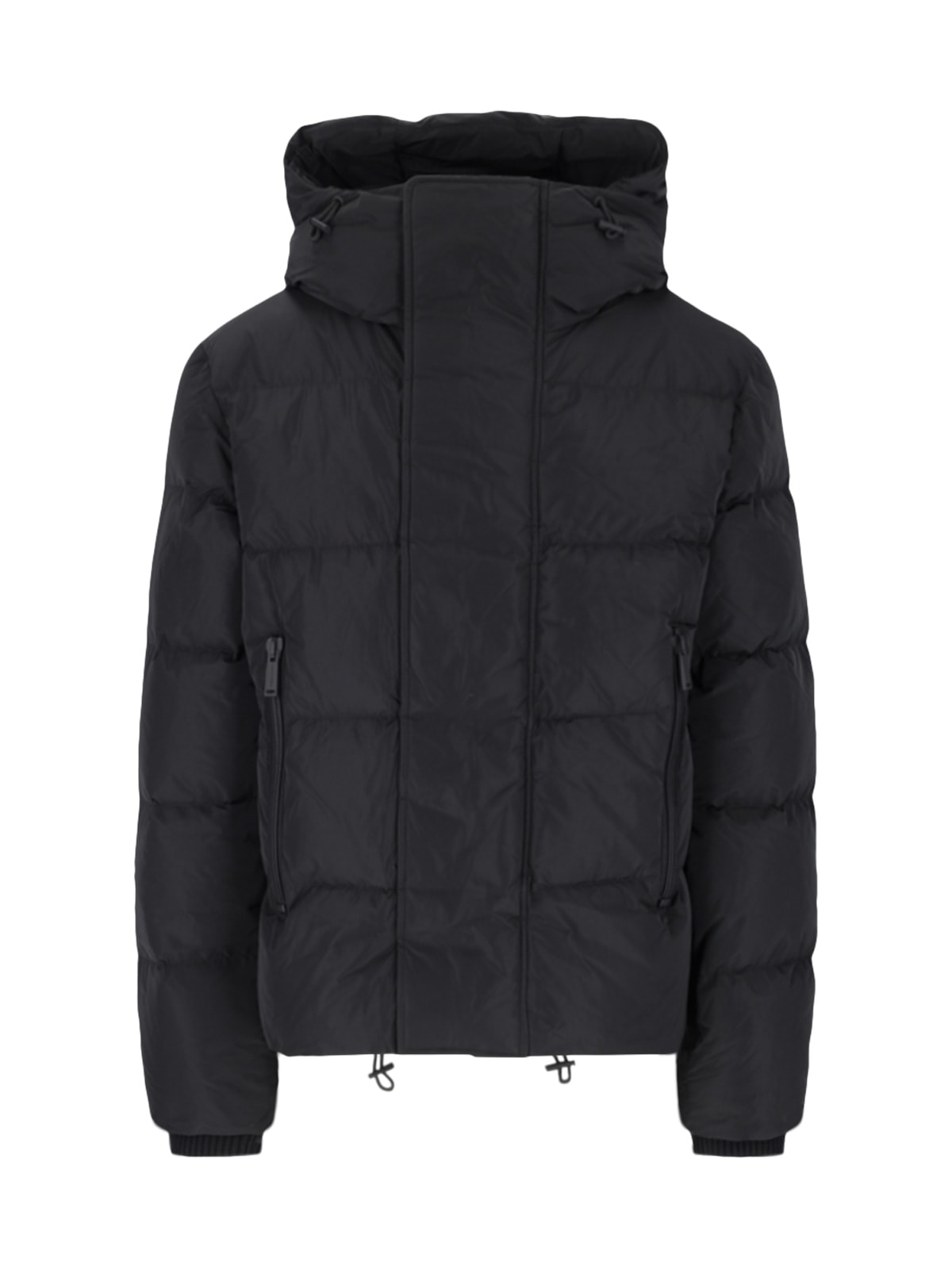 Shop Dsquared2 Camo Crop Puffer Jacket In Nero