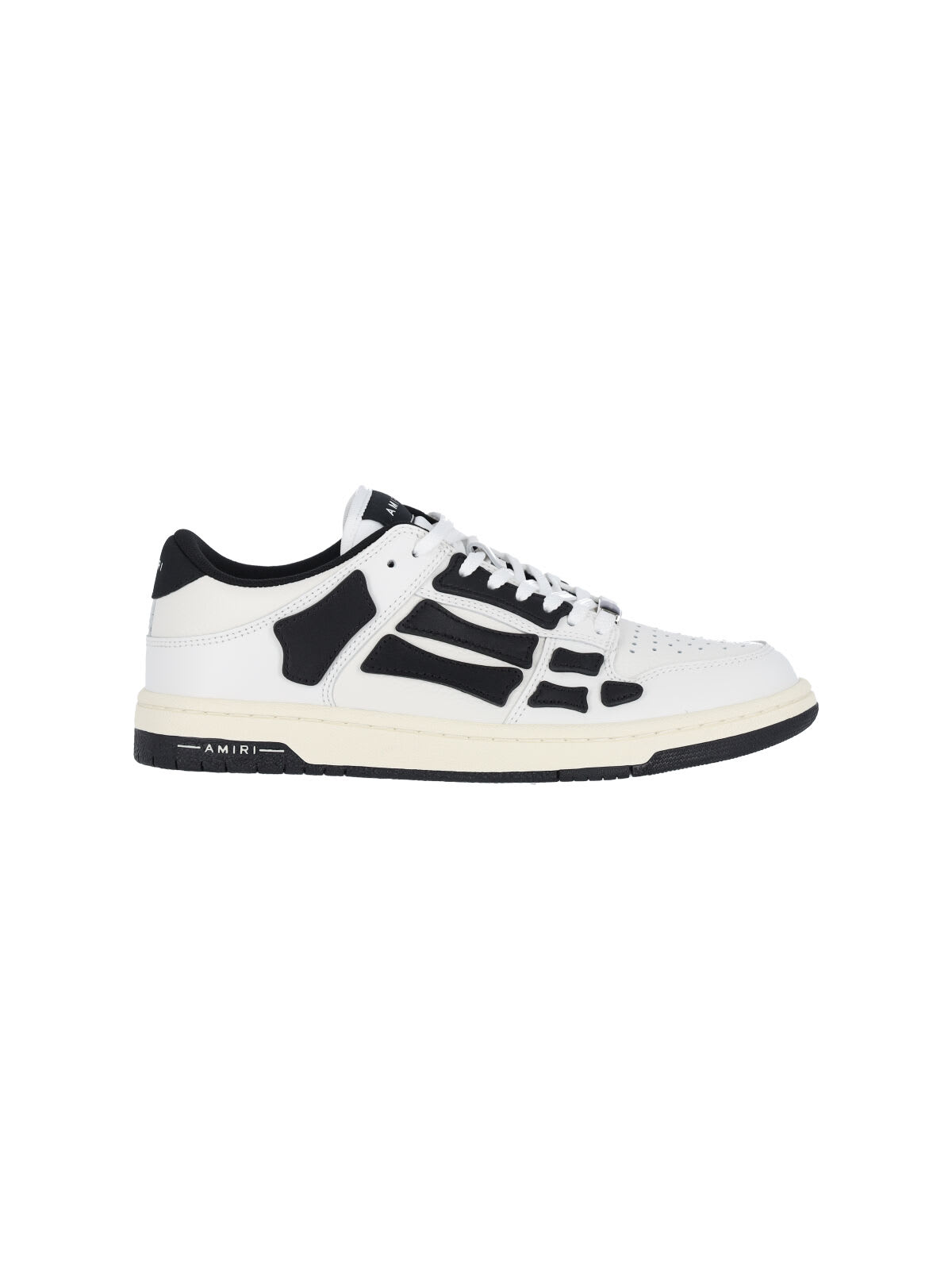 Amiri Skel Top Low Black And White Sneakers With Logo Patch On Thetongue And Contrasting Details On The Si In White