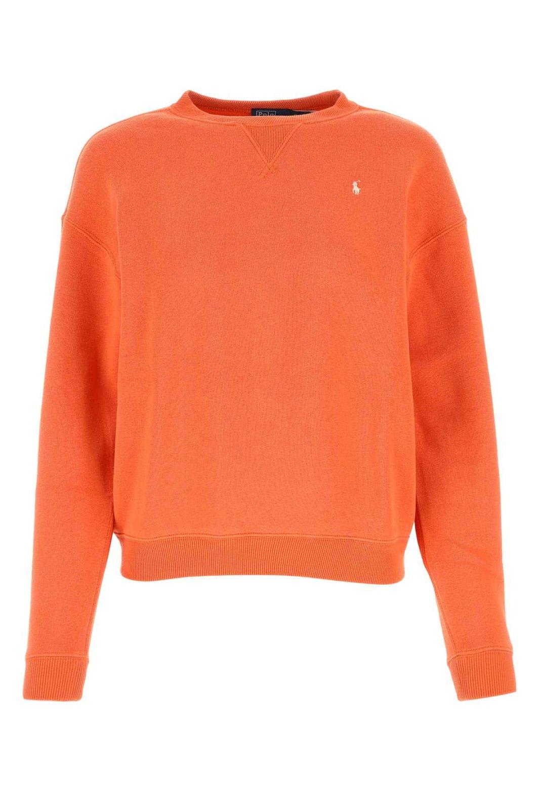 POLO RALPH LAUREN LOGO EMBROIDERED CREWNECK SWEATSHIRT