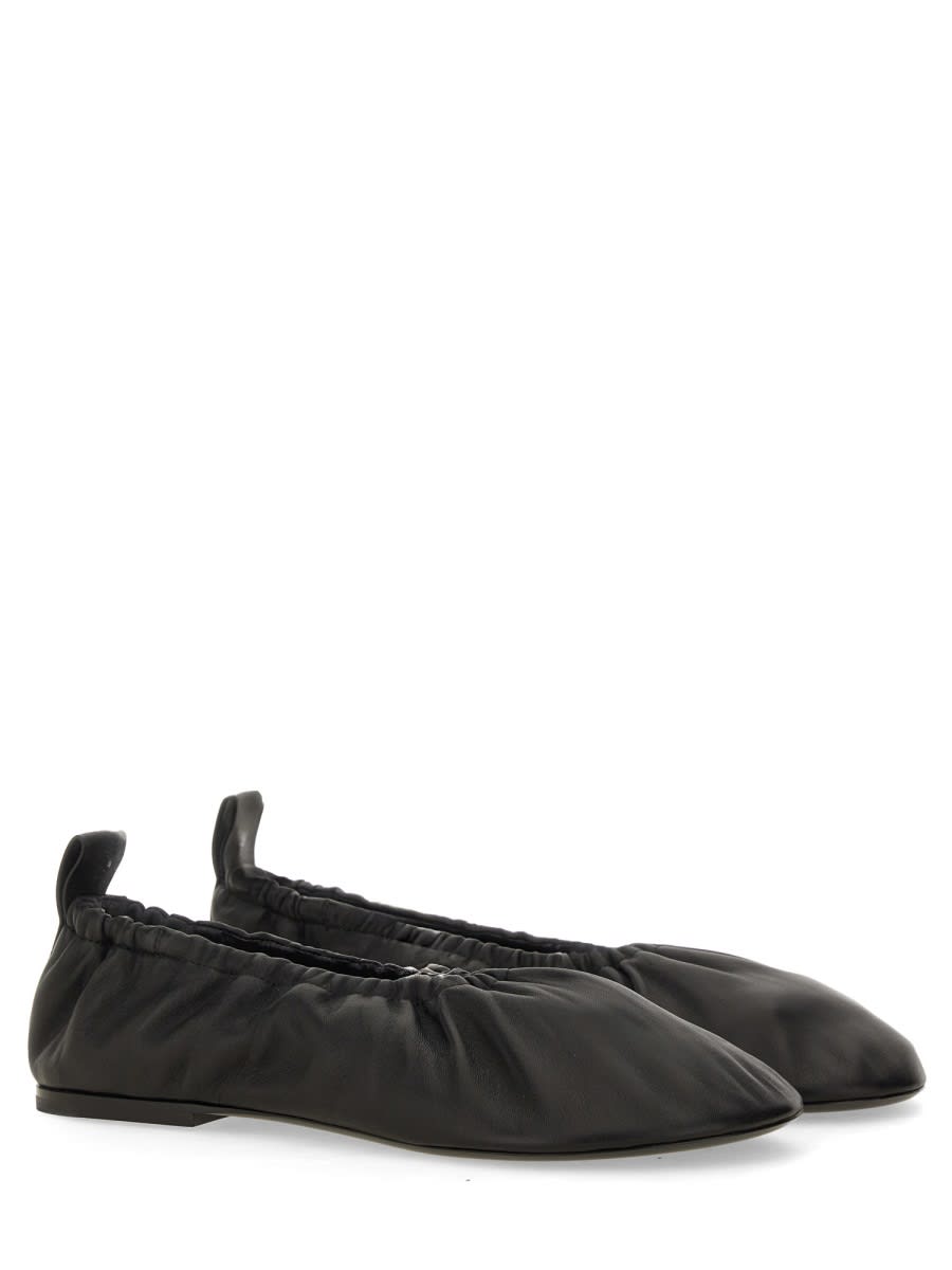 Shop Jil Sander Nappa Ballerina In Black