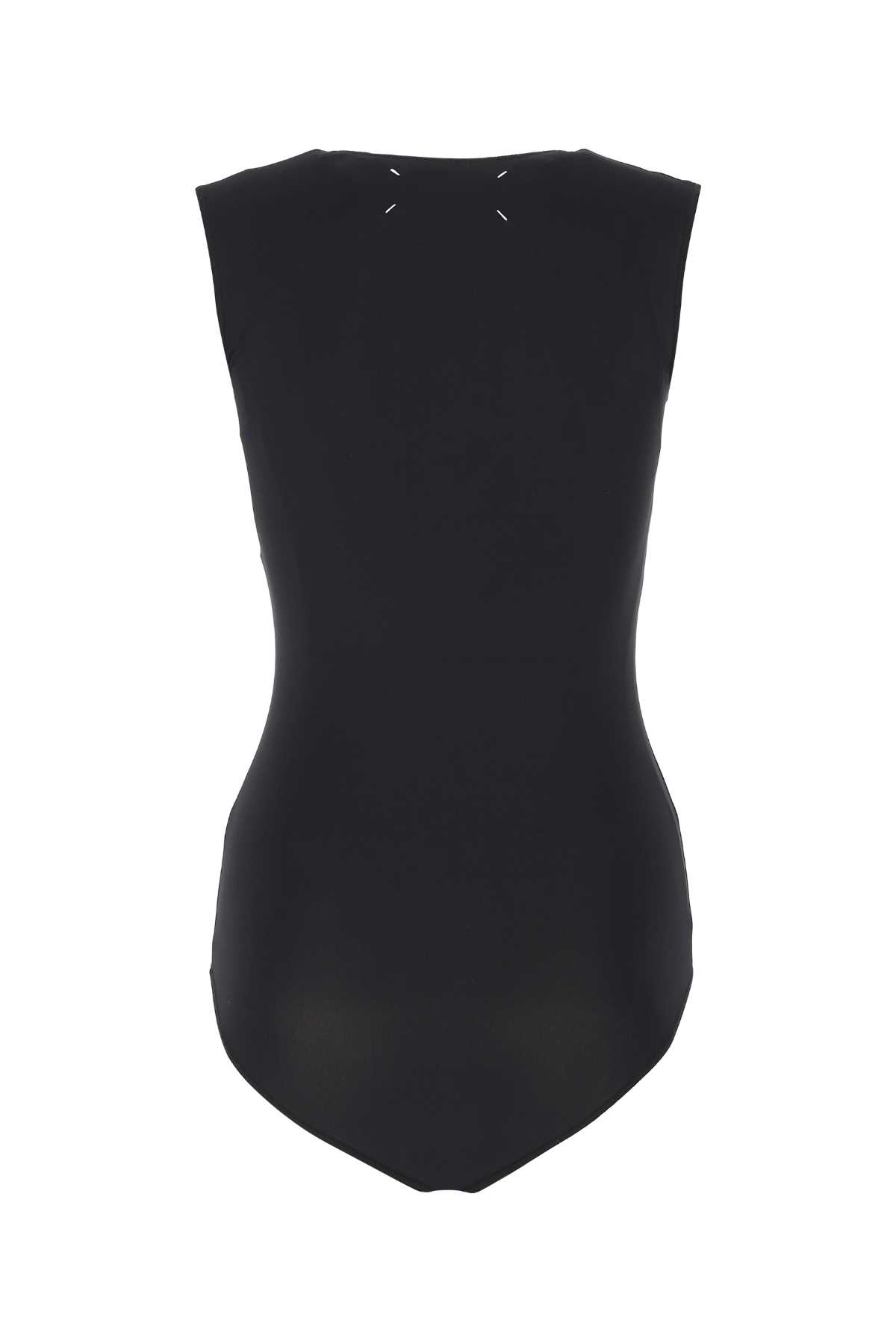 Shop Maison Margiela Black Stretch Nylon Body In 900