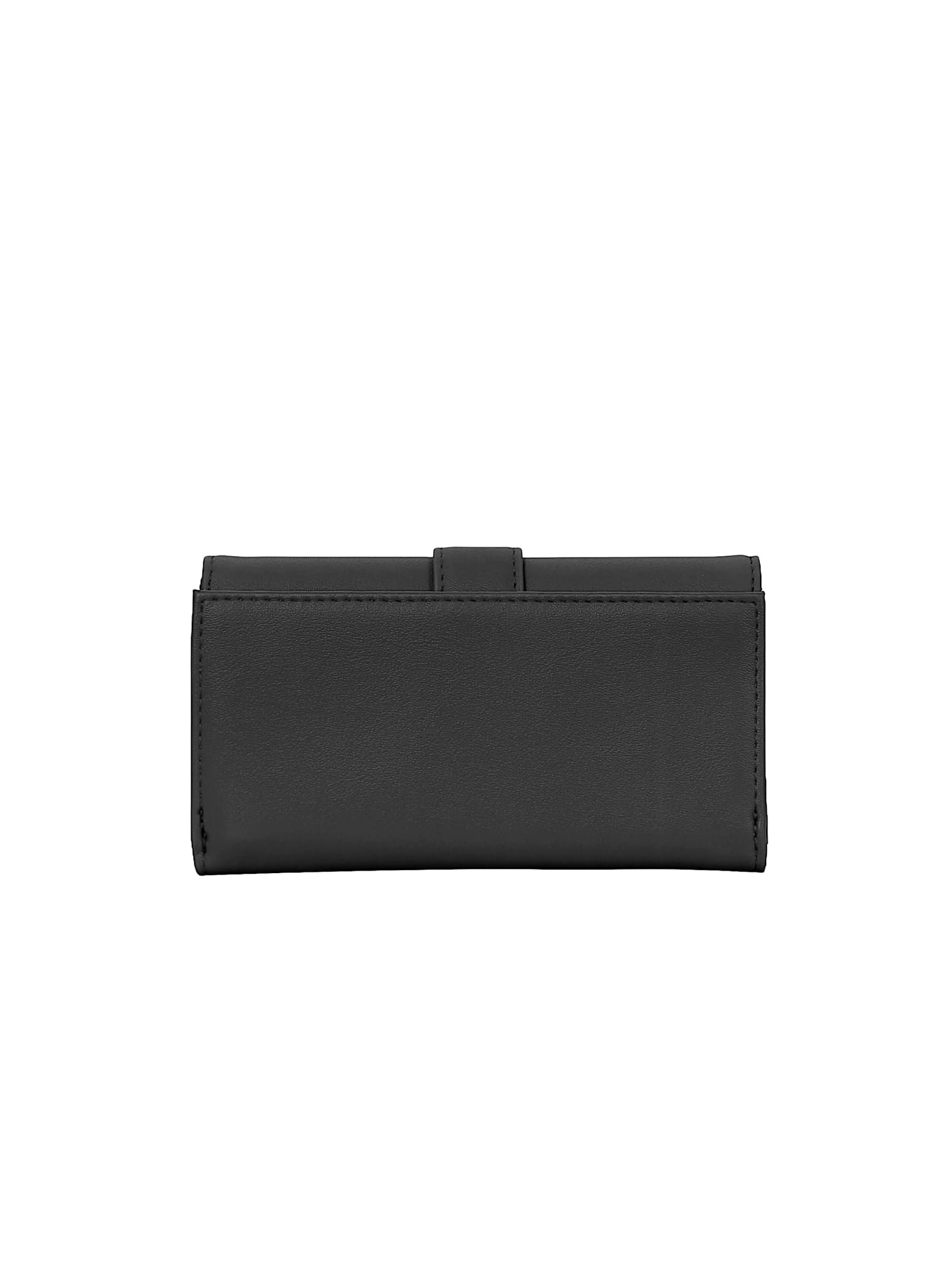 Just Cavalli Snake-buckle Wallet In Black