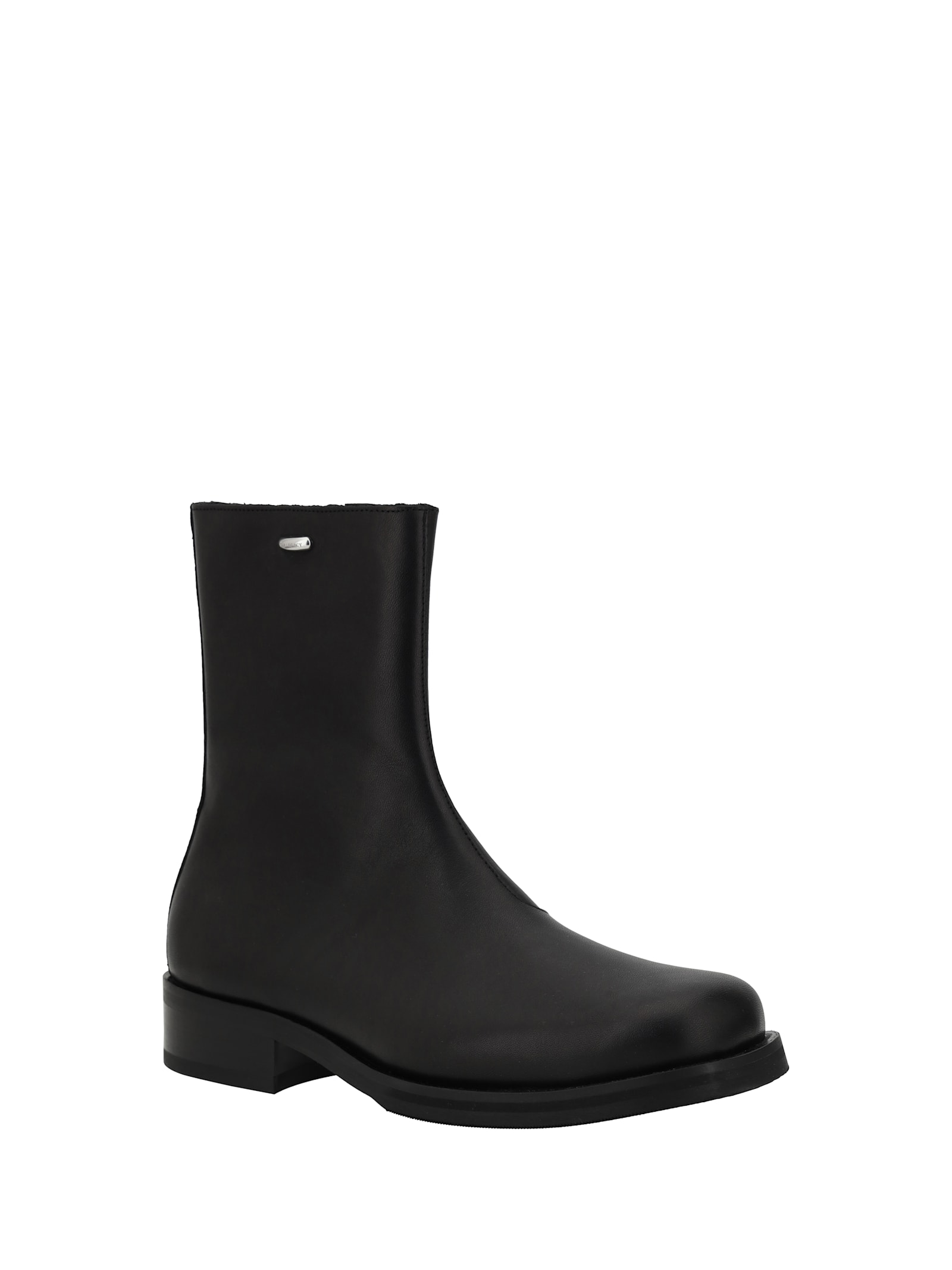 Our Legacy Block Heel Round Toe Smooth Finish Boots