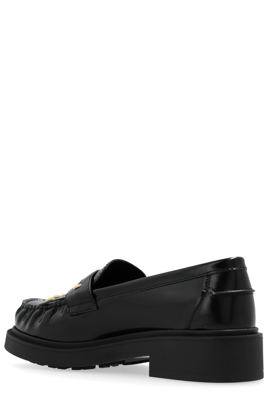 Shop Fendi Filo Loafers In Black