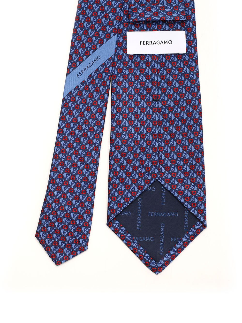 Shop Ferragamo Silk Tie In Blue