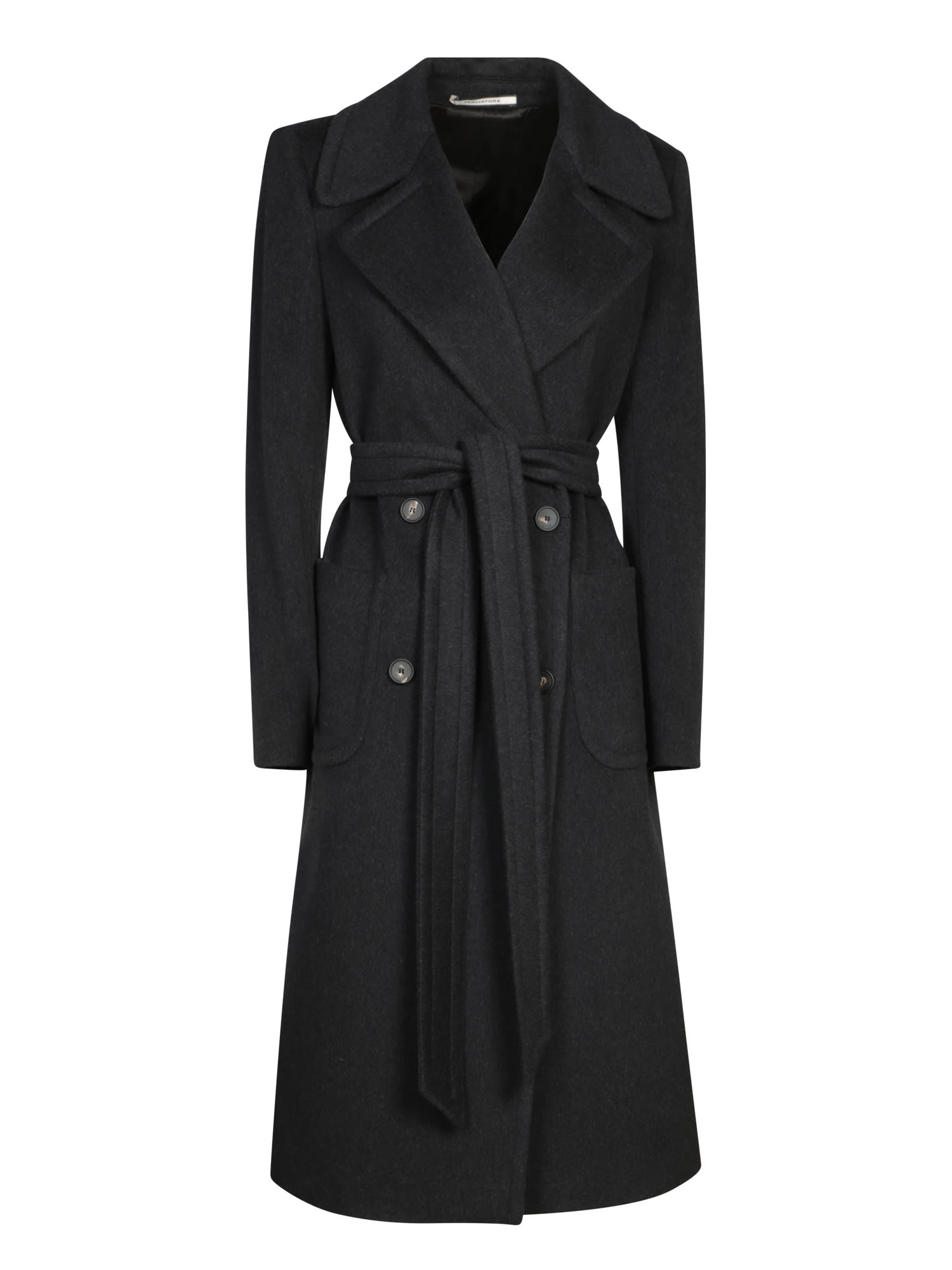 TAGLIATORE MAUREEN WOOL AND CASHMERE COAT IN GREY 