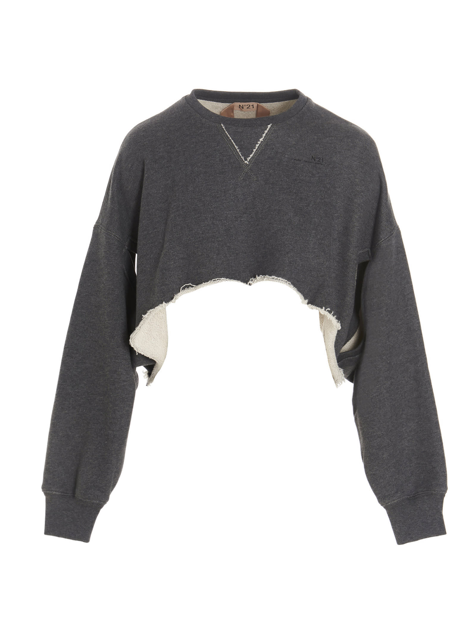 N.21 Cropped Cotton Sweatshirt