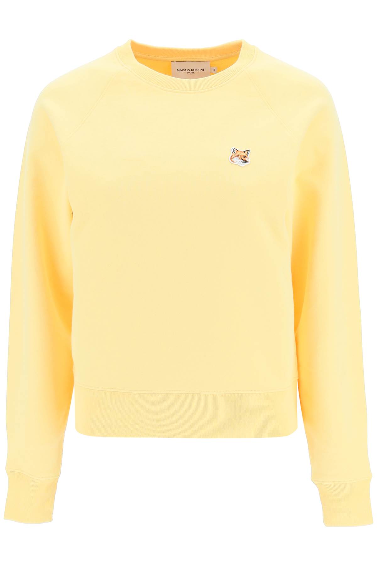 MAISON KITSUNÉ CREW-NECK SWEATSHIRT WITH EMBROIDERED PATCH