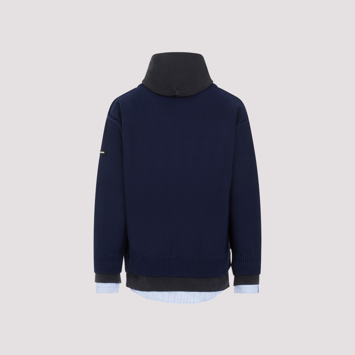 Shop Balenciaga Cotton Hoodie In Navy